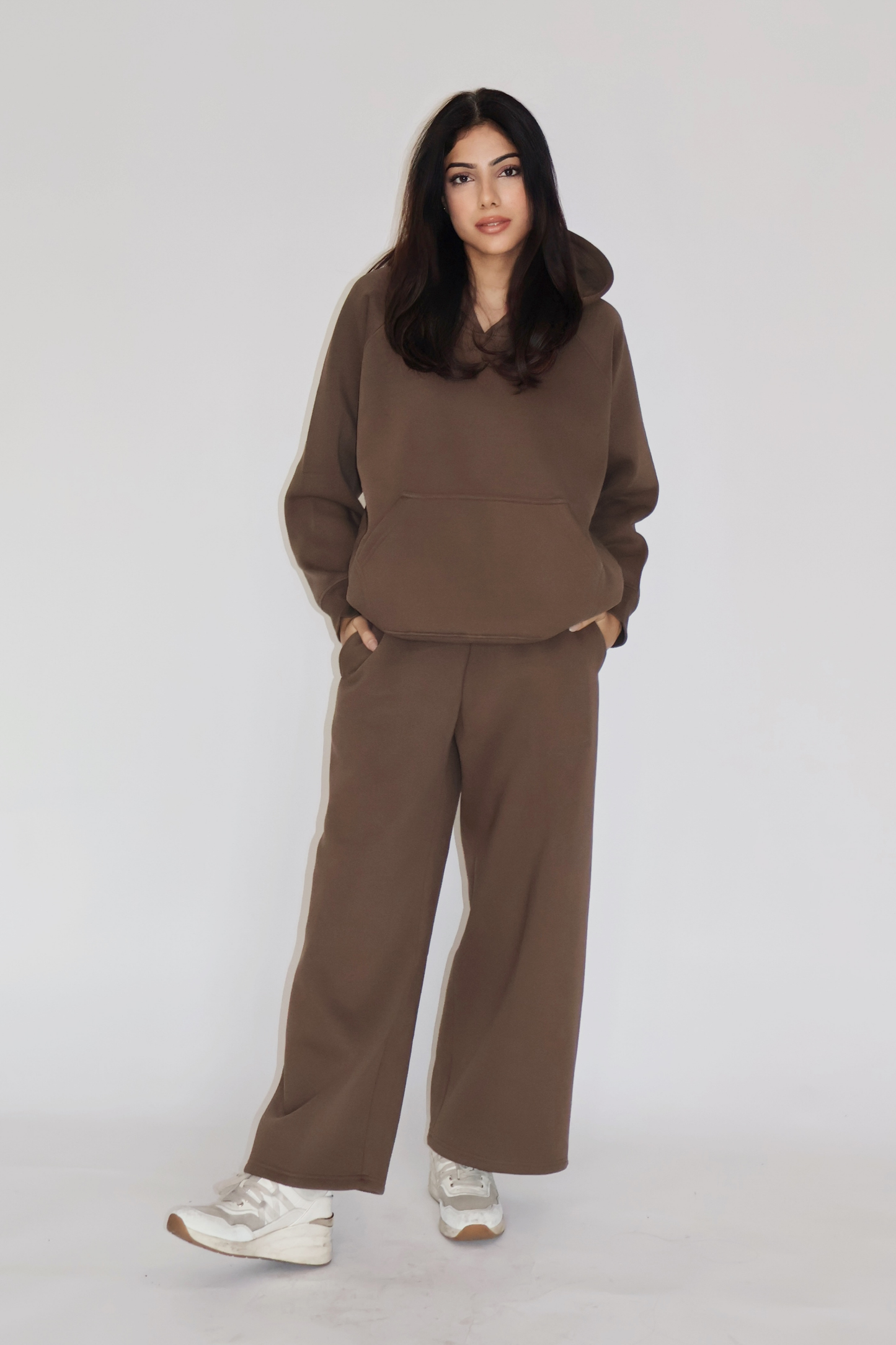 HOODIE CO-ORD SET - (Brown)