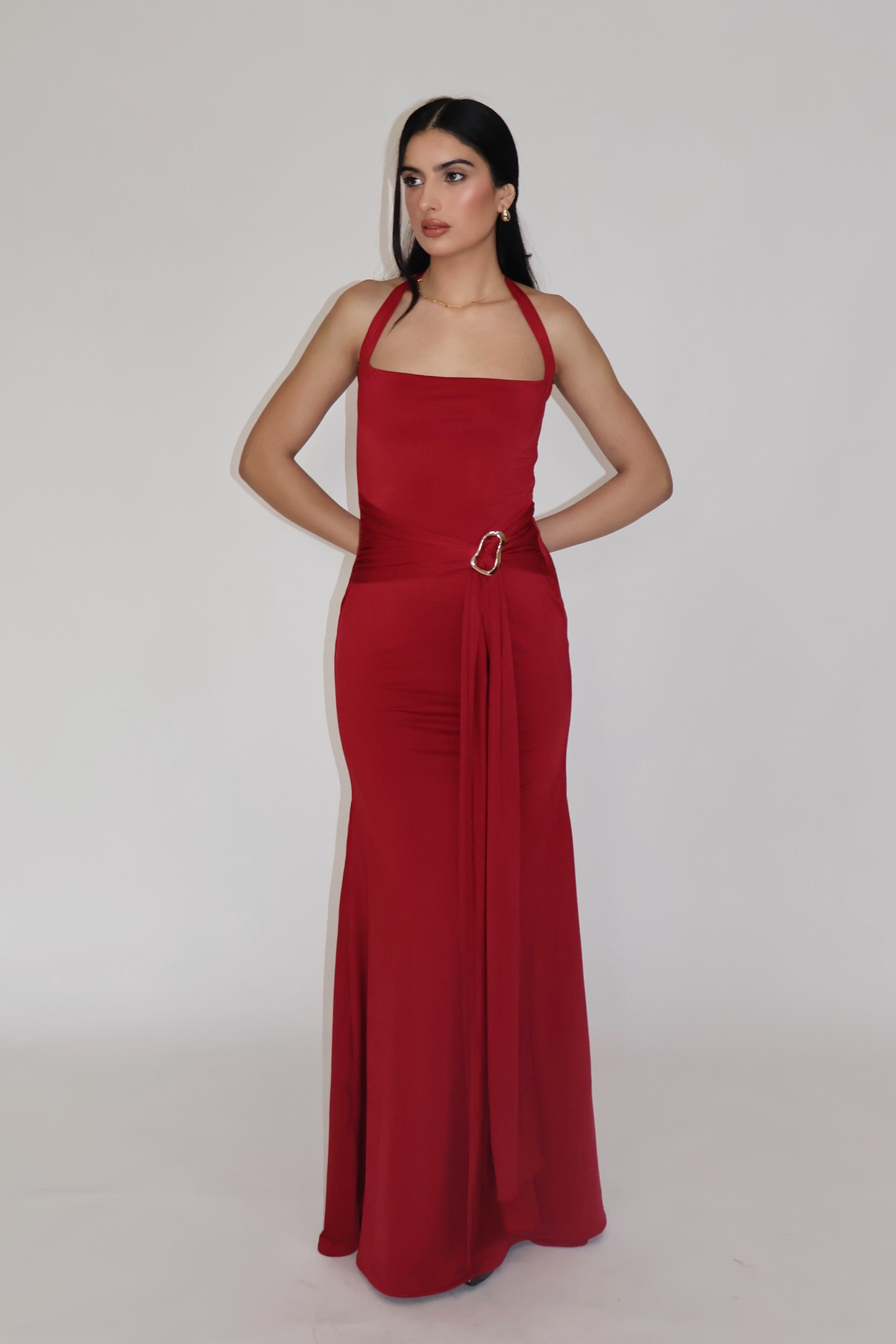 MIMOSA DRESS - (Cherry)