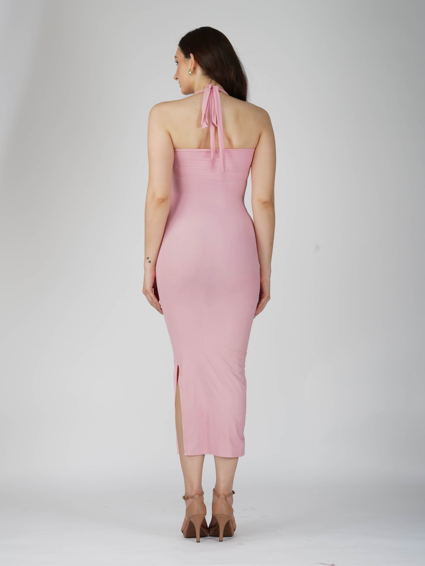 Pink Sweetheart Neckline Dress - Ray Dress (Flamingo)