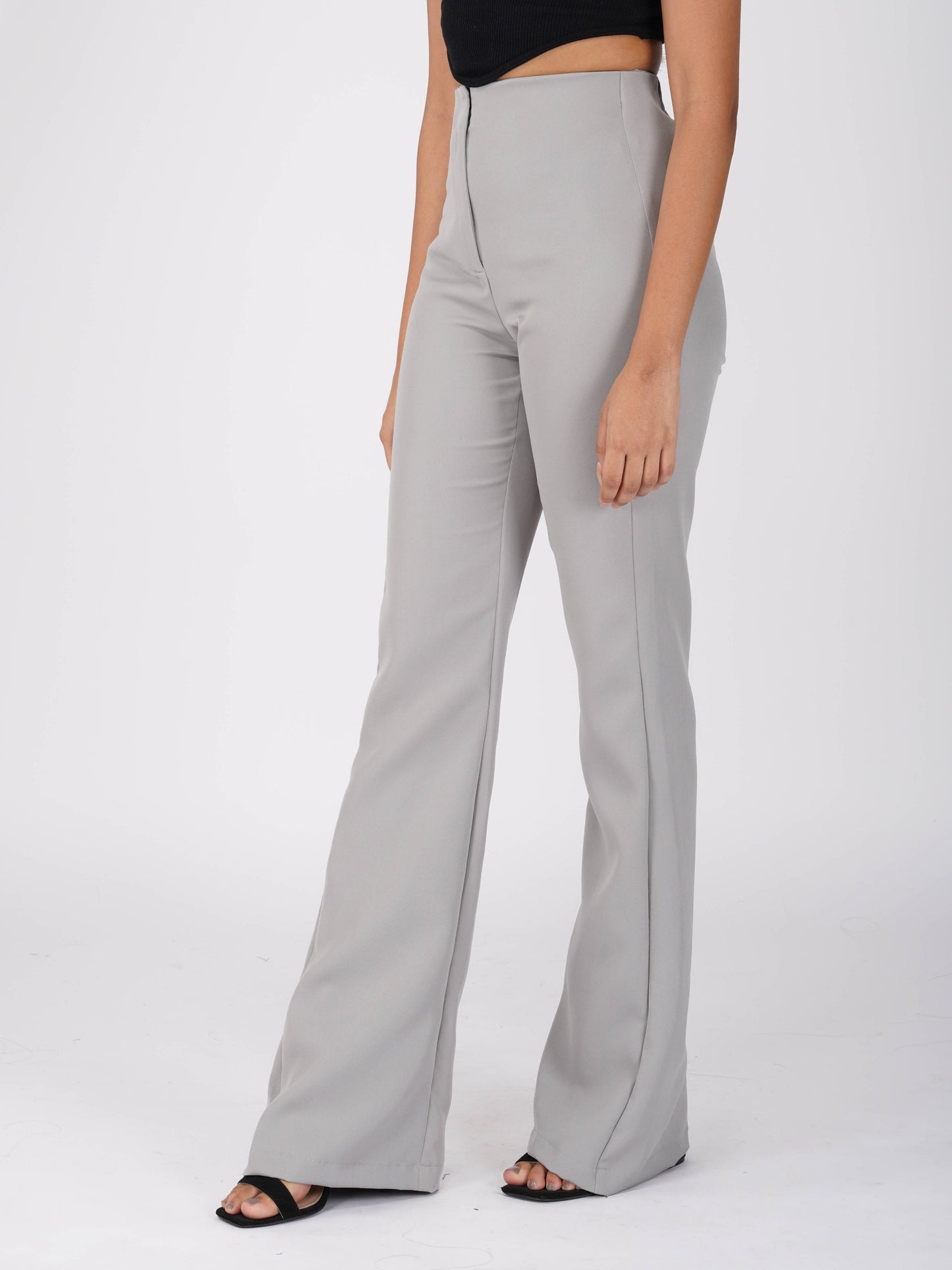 Grey Flare Pants - Moss Pants (Ash)