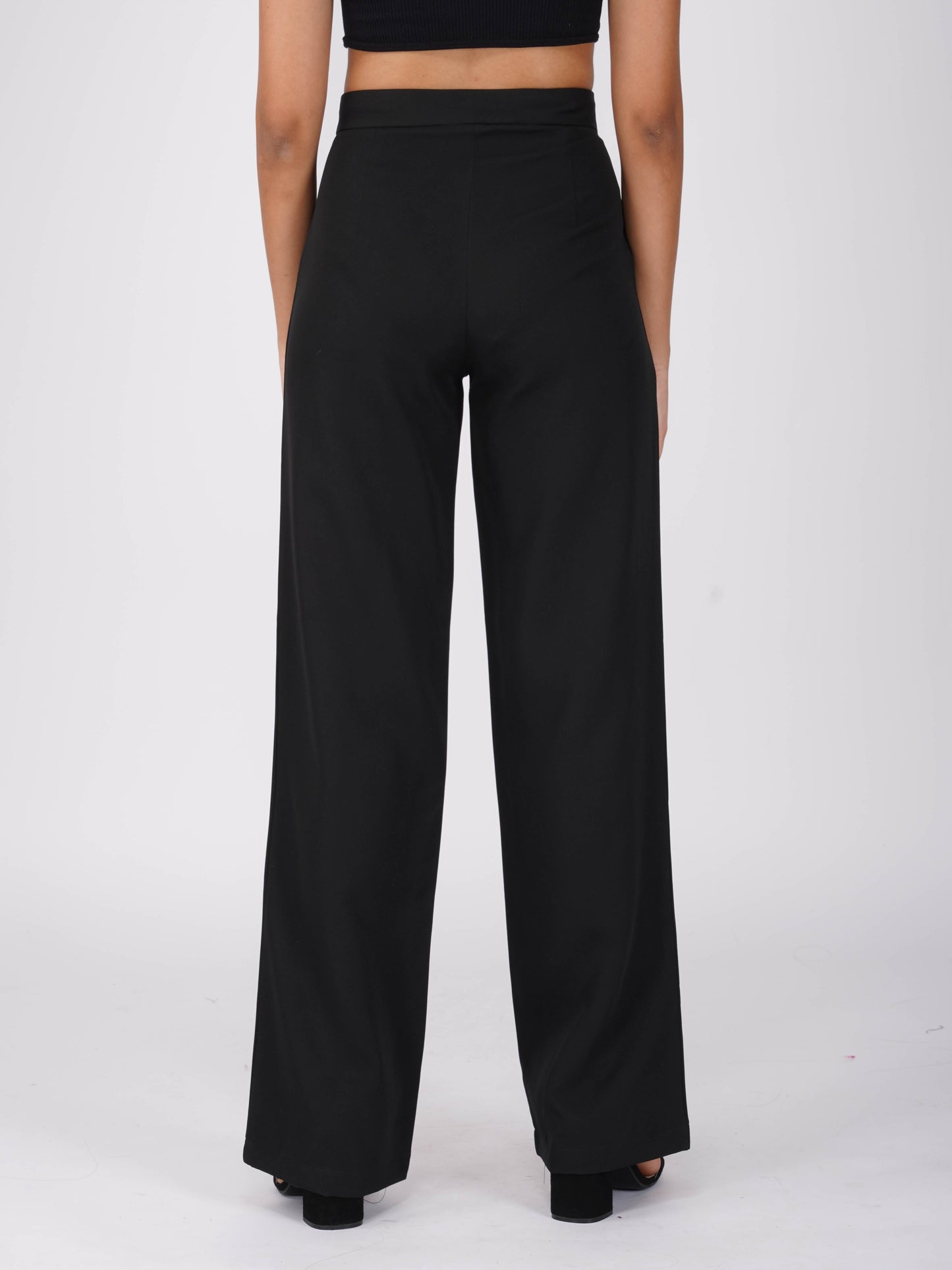 Black Straight Fit Trousers - Dawn Pants (Onyx)