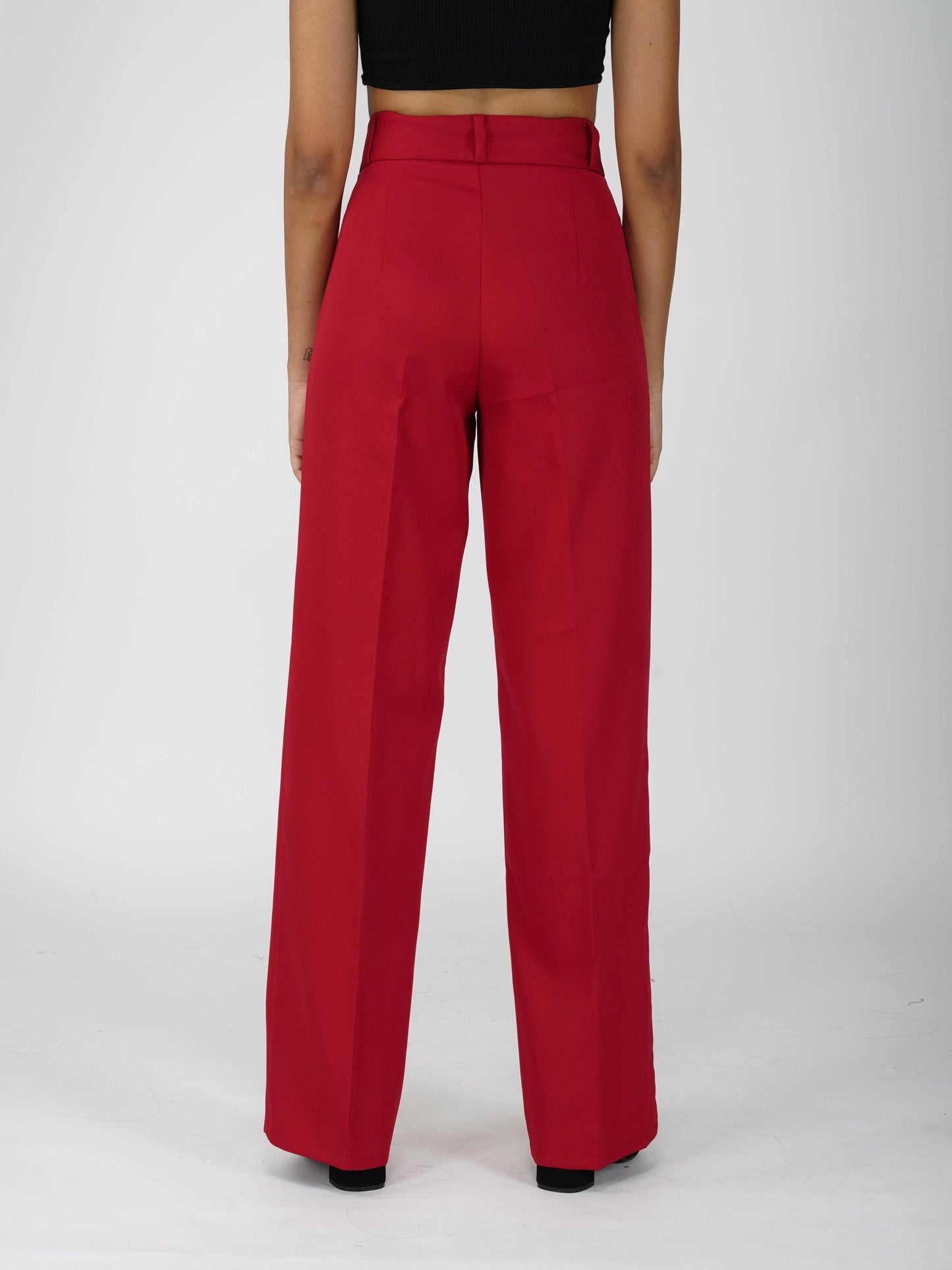 Red Pleated Pants - Mist Pants (Cherry)