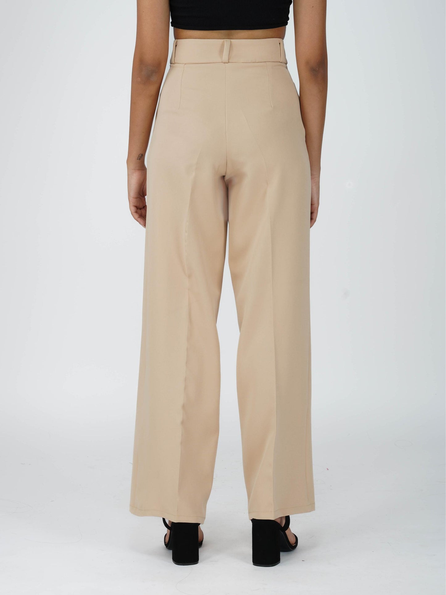 Beige Pleated Pants - Mist Pants (Sand)