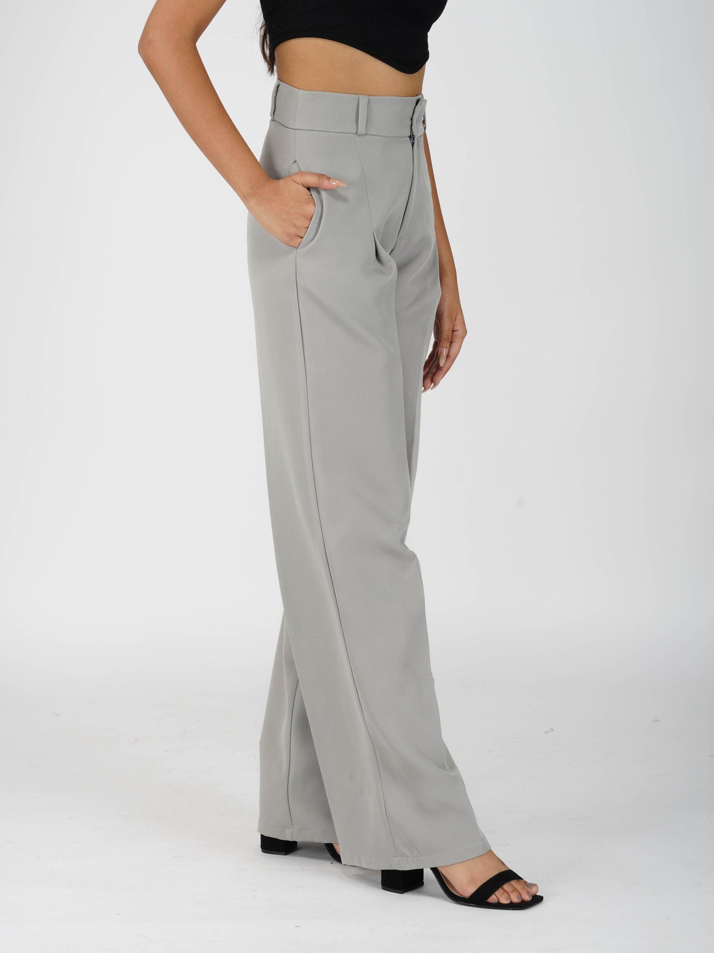 Grey Pleated Pants - Mist Pants (Ash)