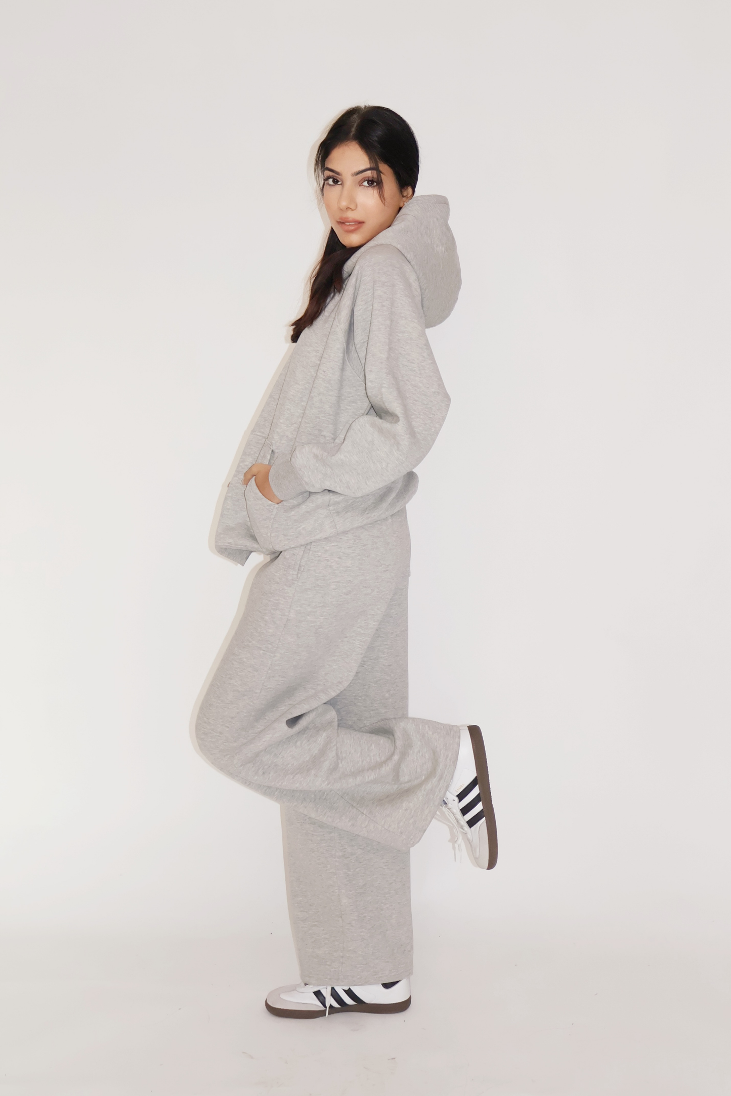 HOODIE CO-ORD SET - (Gray)