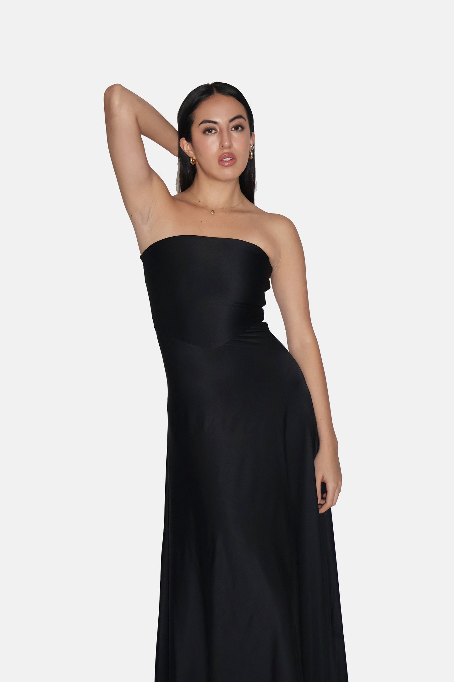 Black Flare Tube Dress - Flow Dress (Onyx)