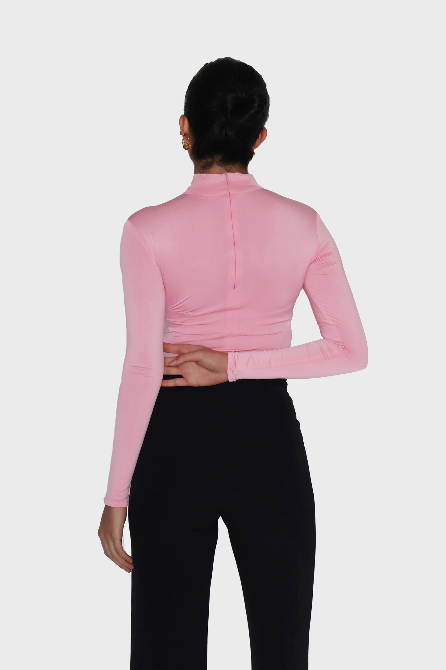 Pink Turtleneck Bodysuit - Birch Bodysuit (Flamingo)