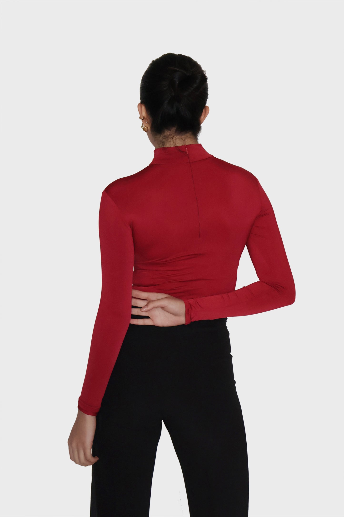 Red Turtleneck Bodysuit - Birch Bodysuit (Cherry)