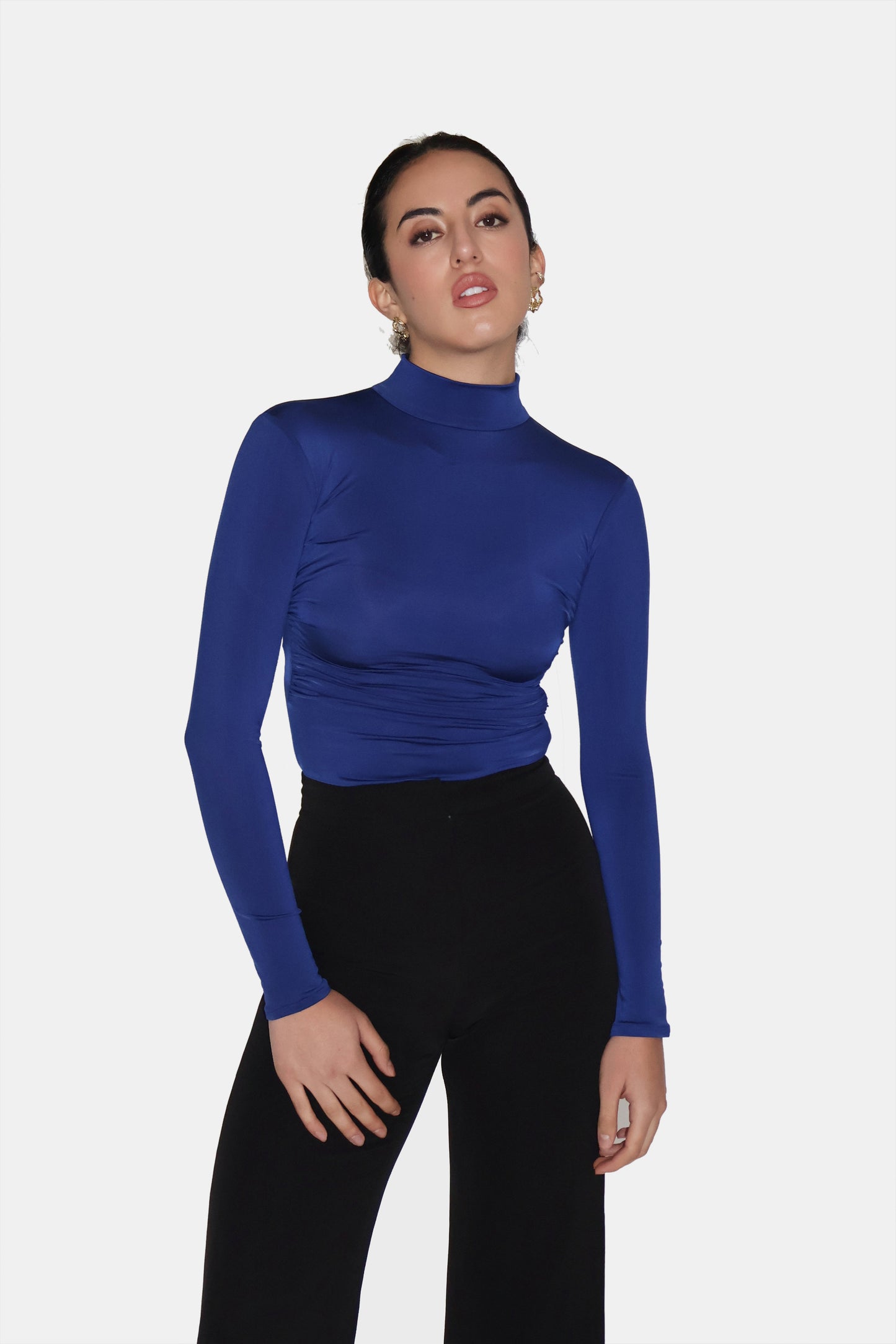 Blue Turtleneck Bodysuit - Birch Bodysuit (Navy)