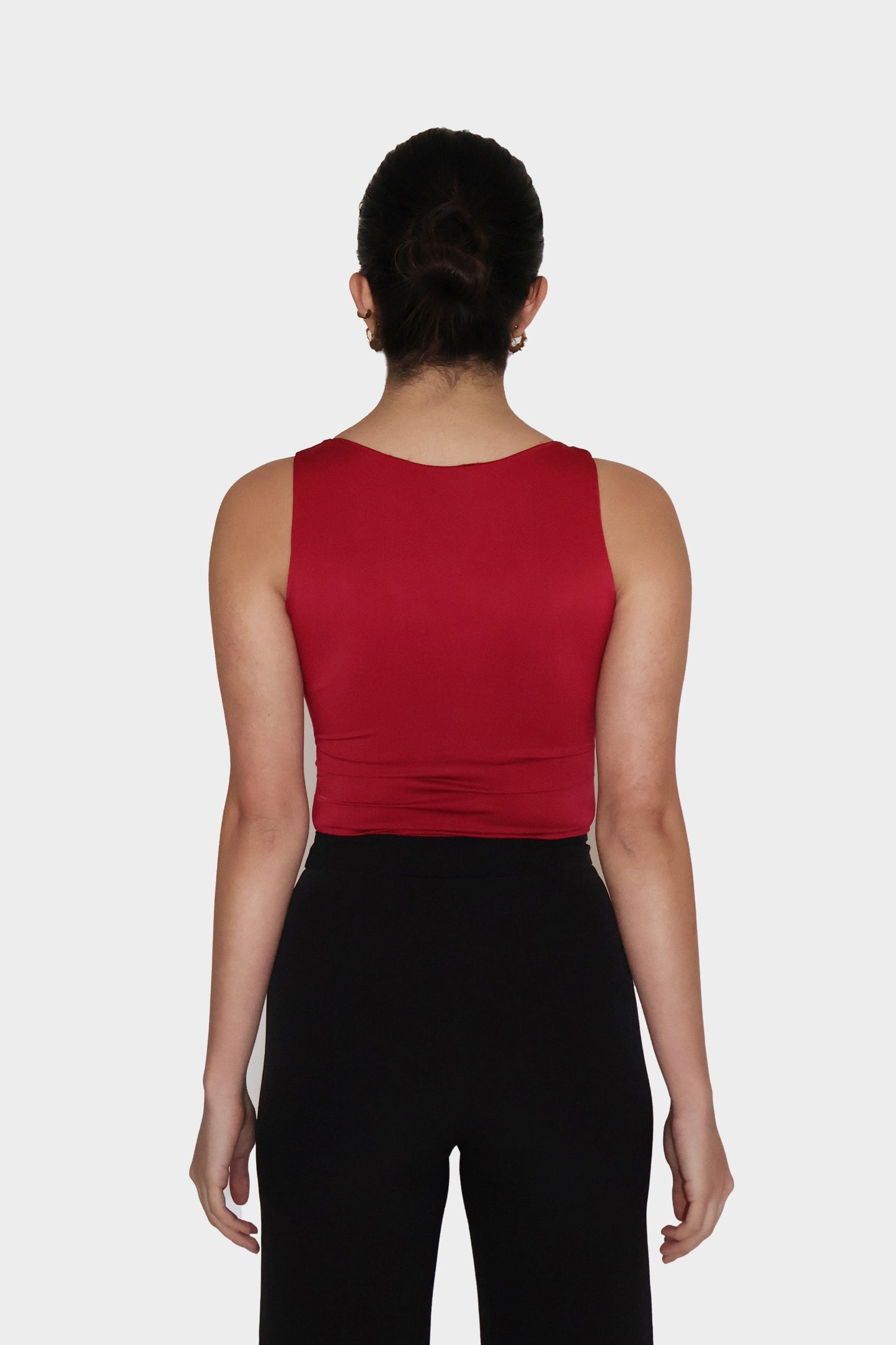 Red Boat Neck Bodysuit - Fern Bodysuit (Cherry)