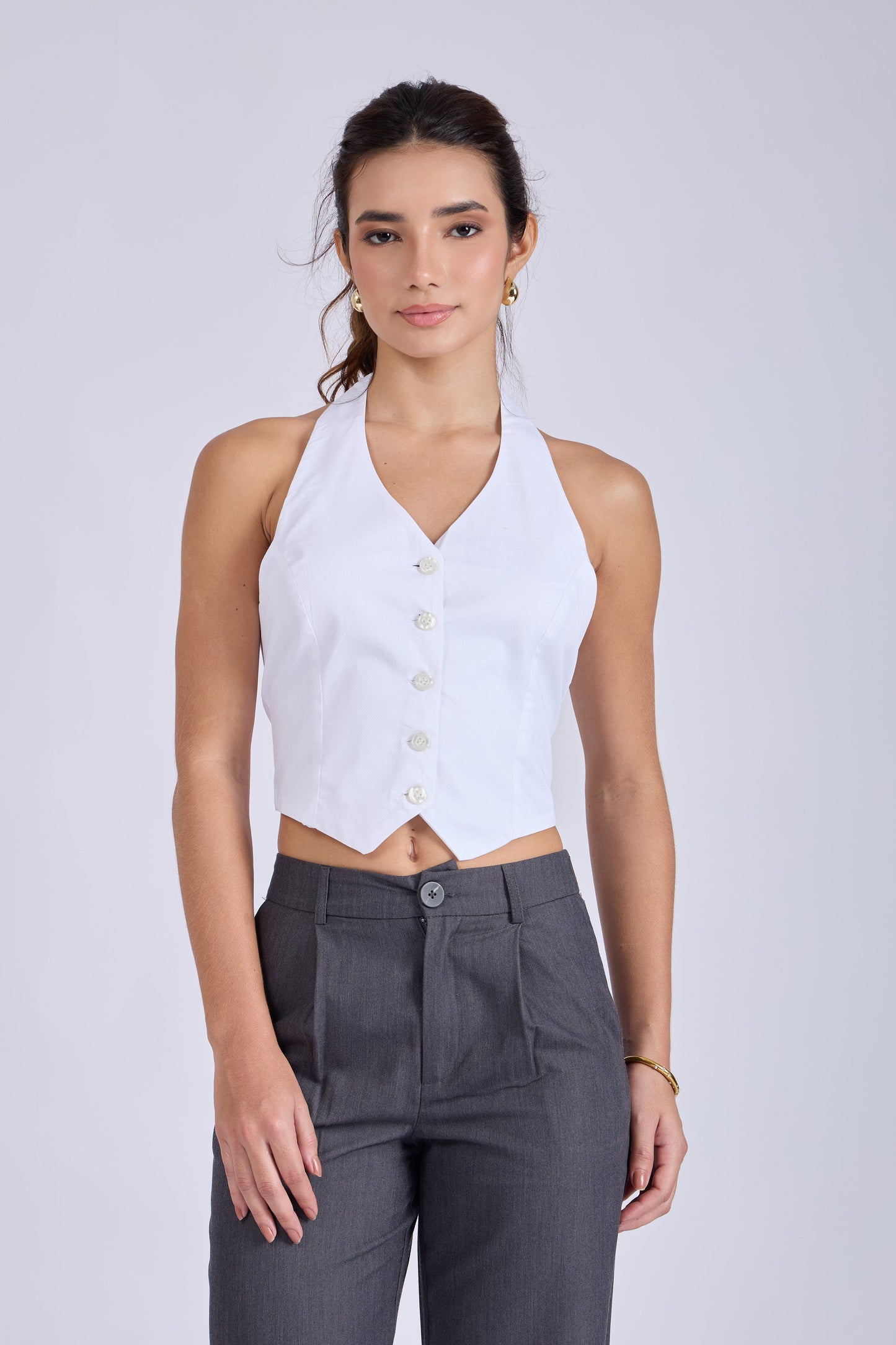 Dove Halterneck Waistcoat – ELAN