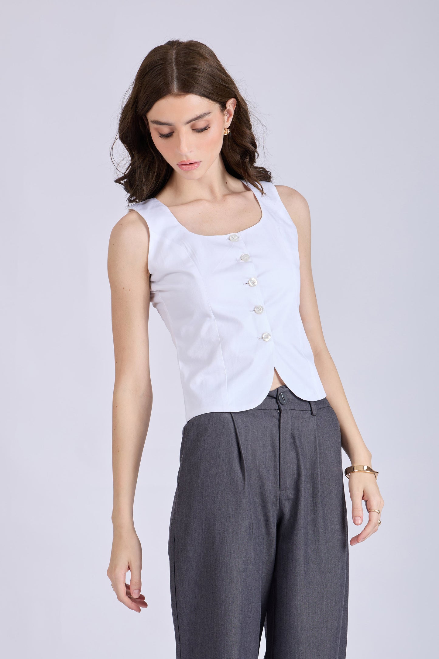 Dove Square Neck Waistcoat – ASTER