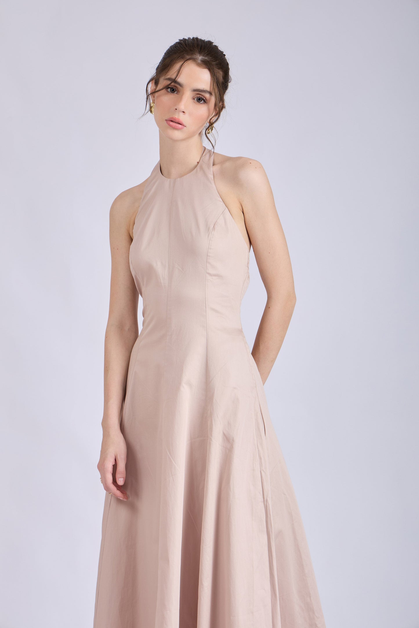 Sand Halter Neck Dress – LILY