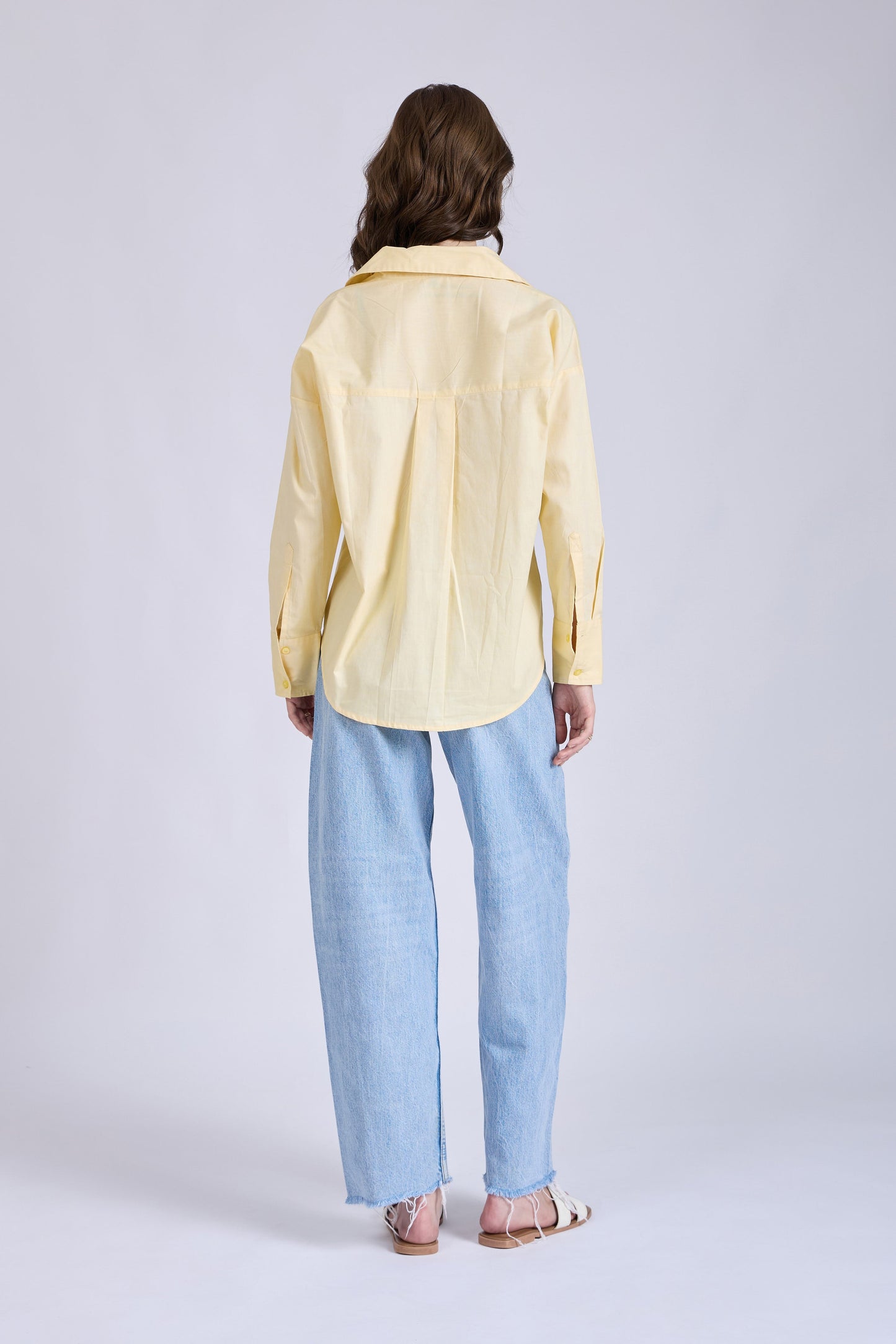 Butter Yellow Solid Oversized Shirt – BREEZE