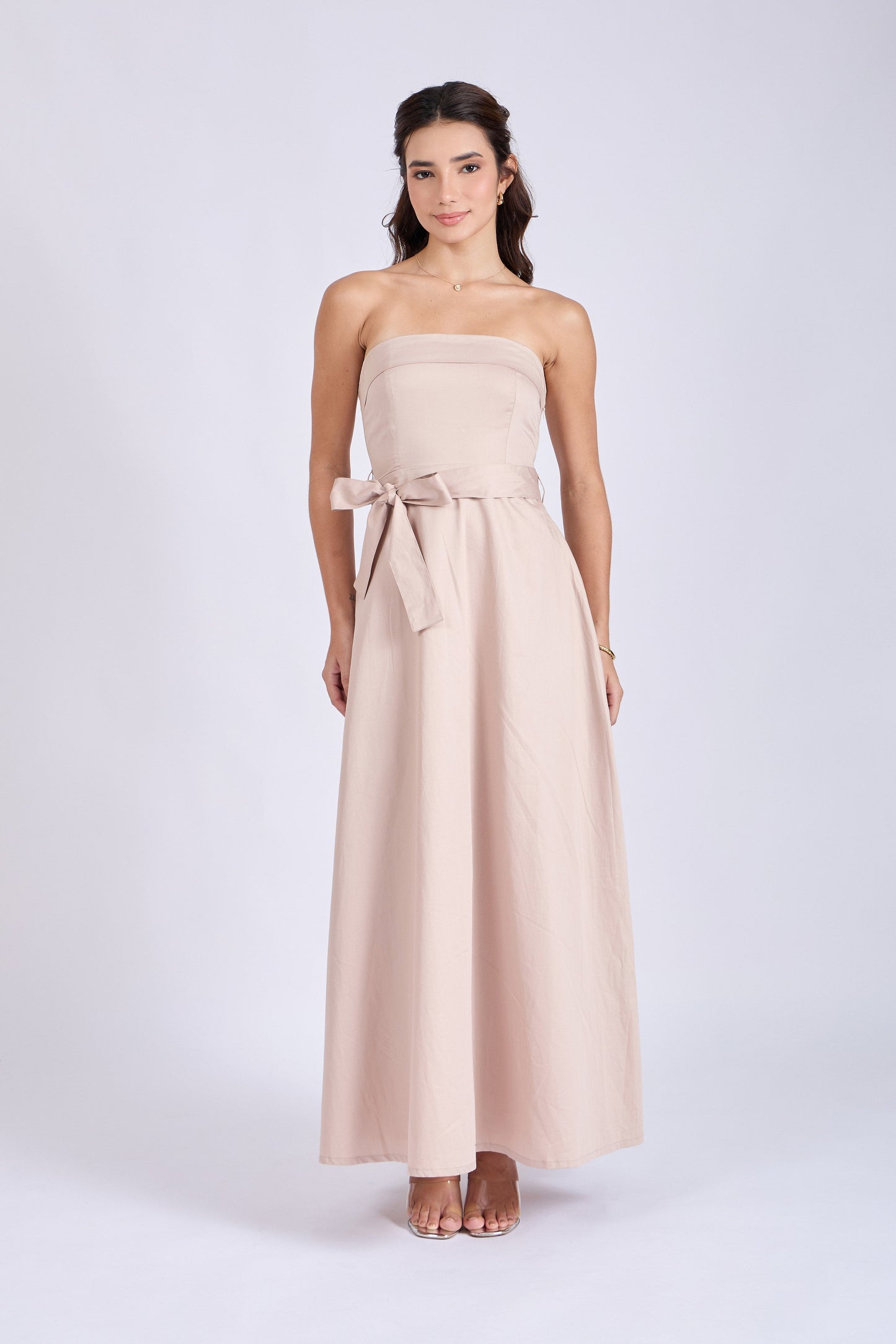 Sand Tube Bow Dress – SIENNA