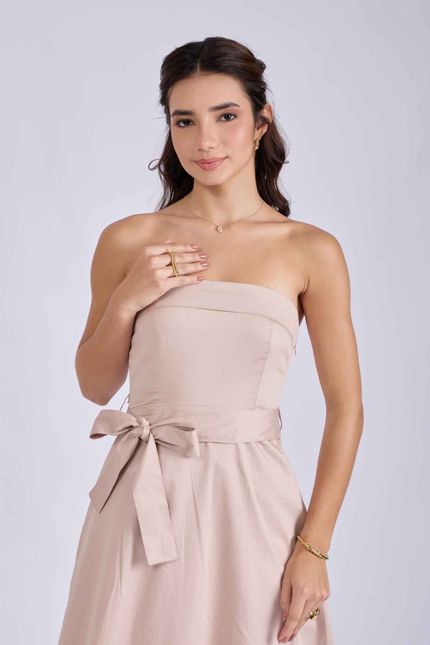 Sand Tube Bow Dress – SIENNA