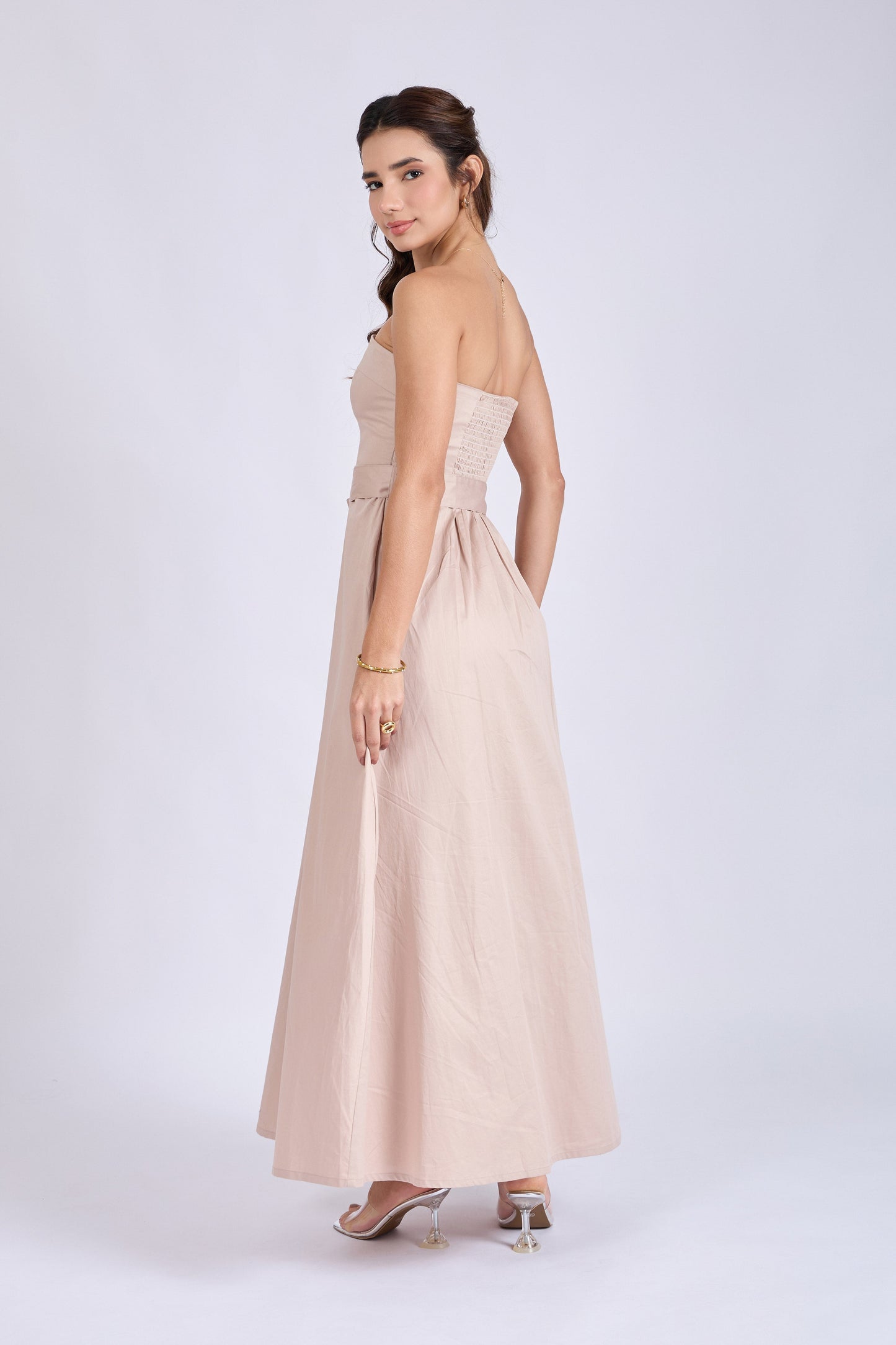 Sand Tube Bow Dress – SIENNA