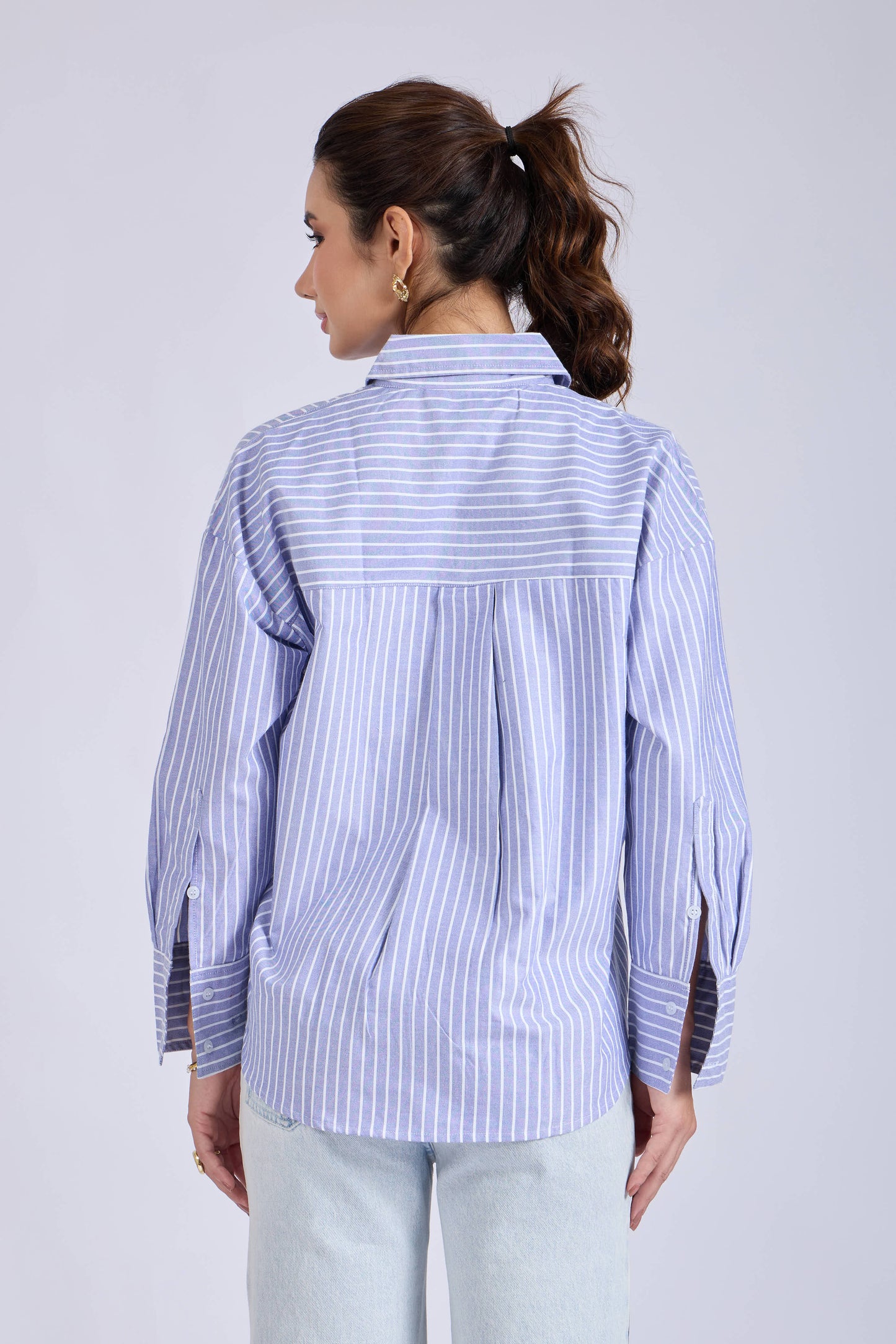 Blue Striped Oversized Shirt – CANVA