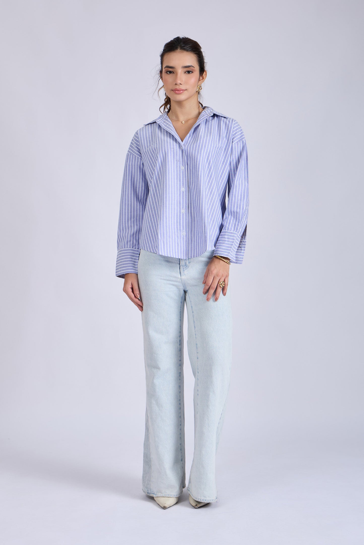 Blue Striped Oversized Shirt – CANVA
