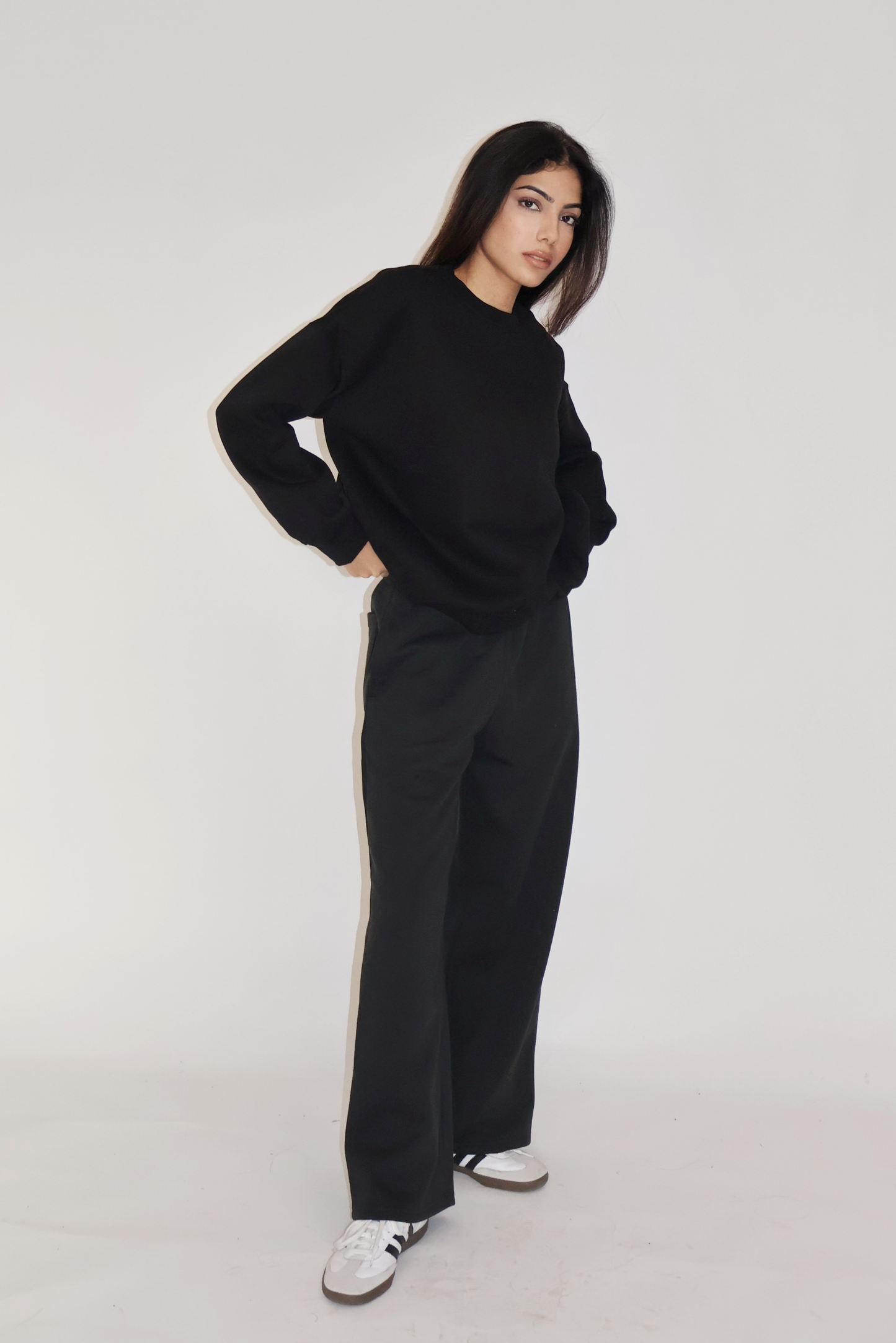 CREWNECK CO-ORD SET - (Black)