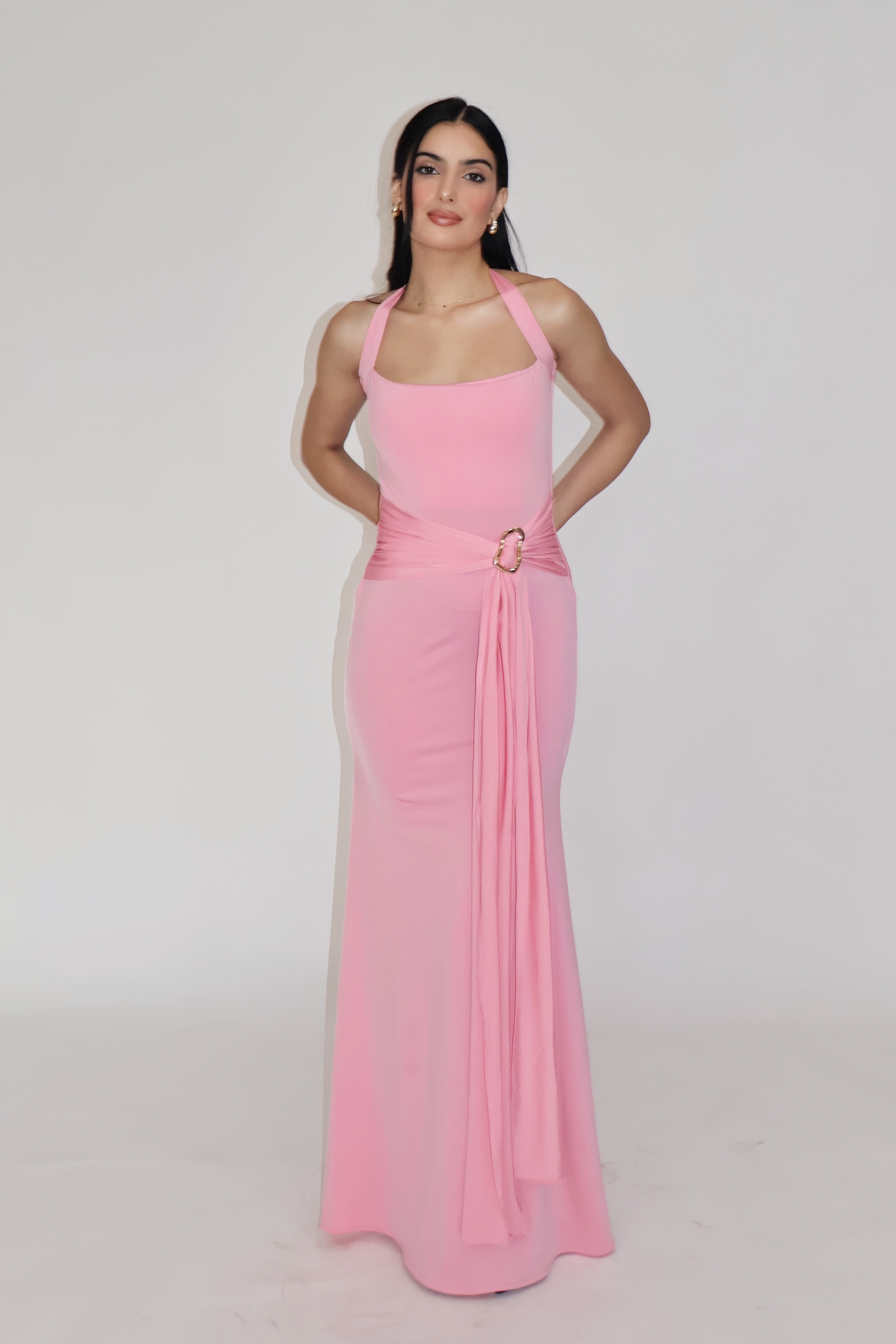 MIMOSA DRESS - (Flamingo)