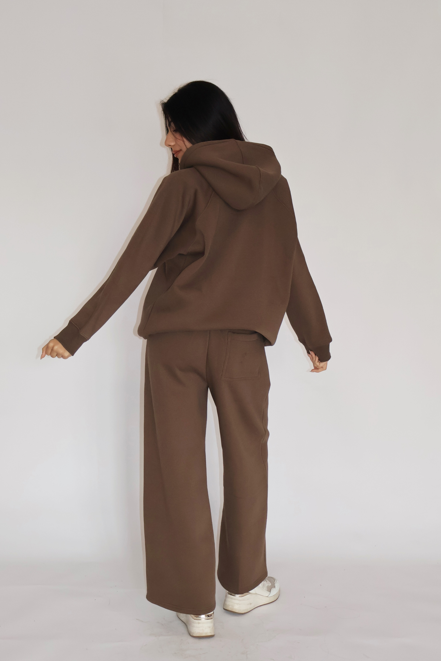 HOODIE CO-ORD SET - (Brown)