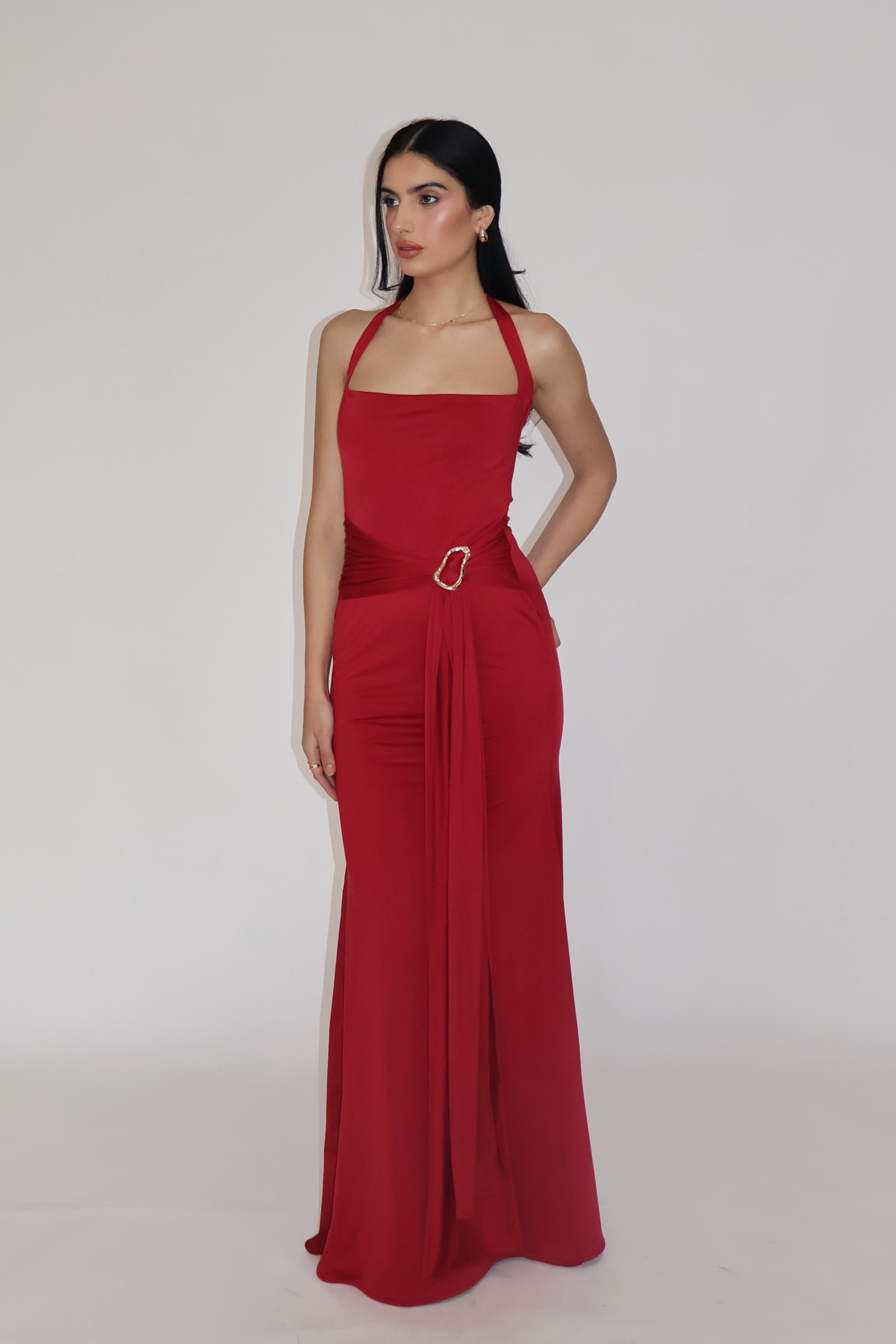 MIMOSA DRESS - (Cherry)