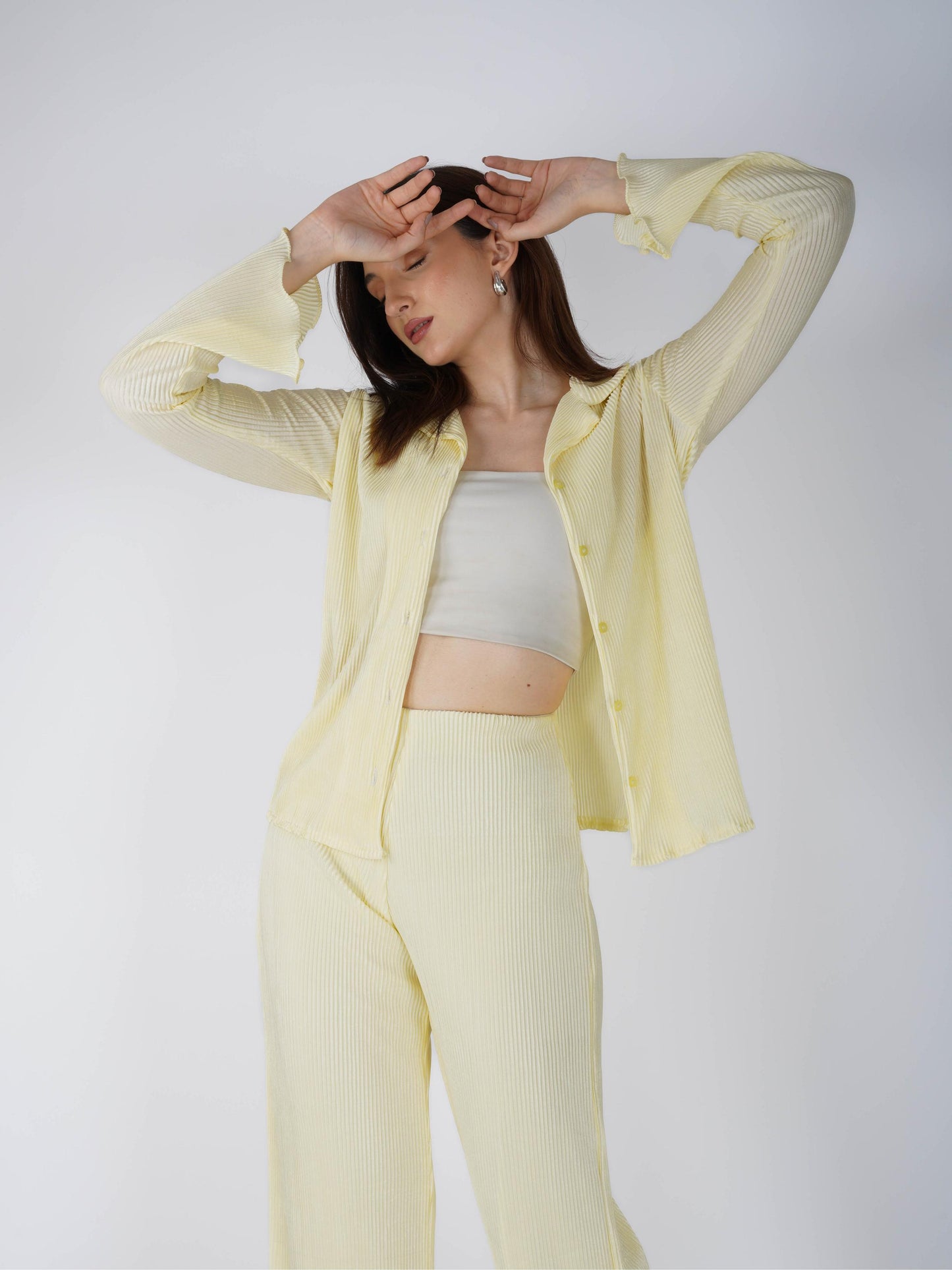 Yellow Pleated Coord Set - Bliss Coord (Butter)