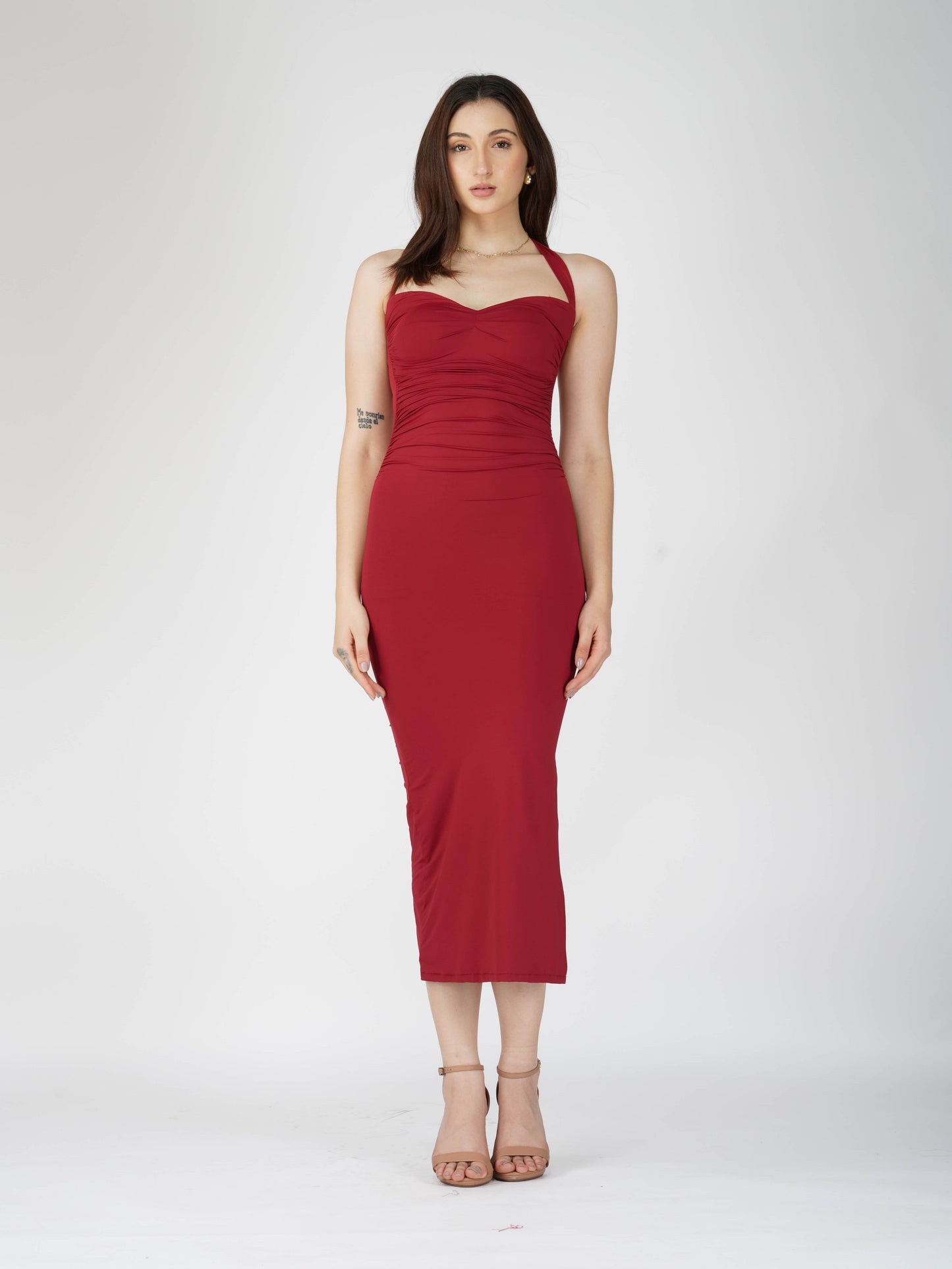 Red Sweetheart Neckline Dress - Ray Dress (Cherry)
