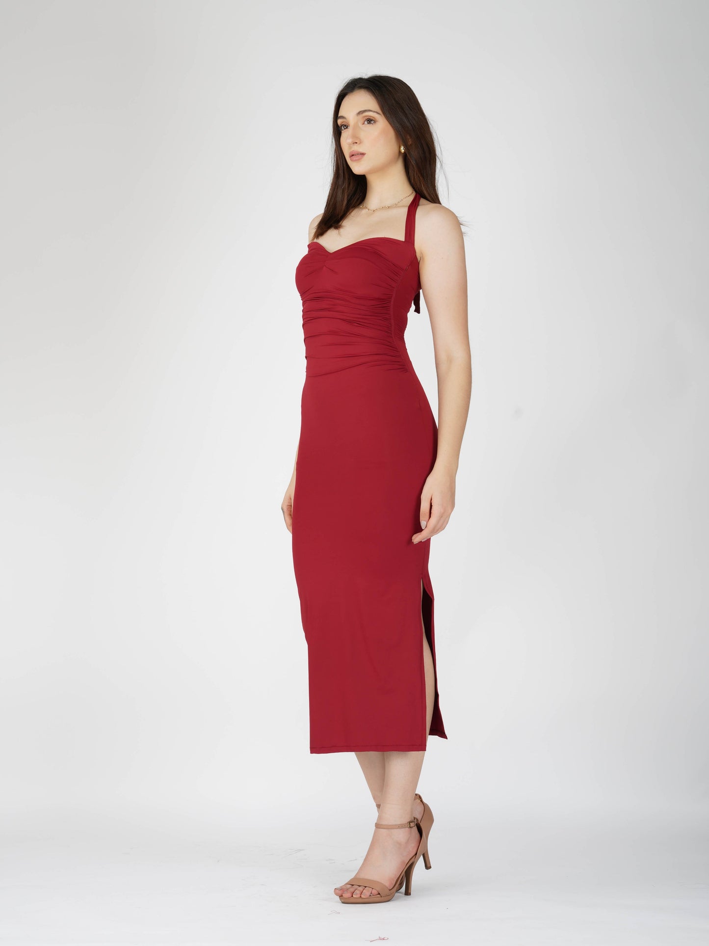 Red Sweetheart Neckline Dress - Ray Dress (Cherry)