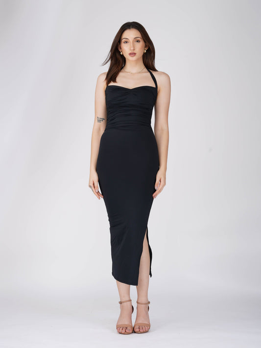 Black Sweetheart Neckline Dress - Ray Dress (Onyx)