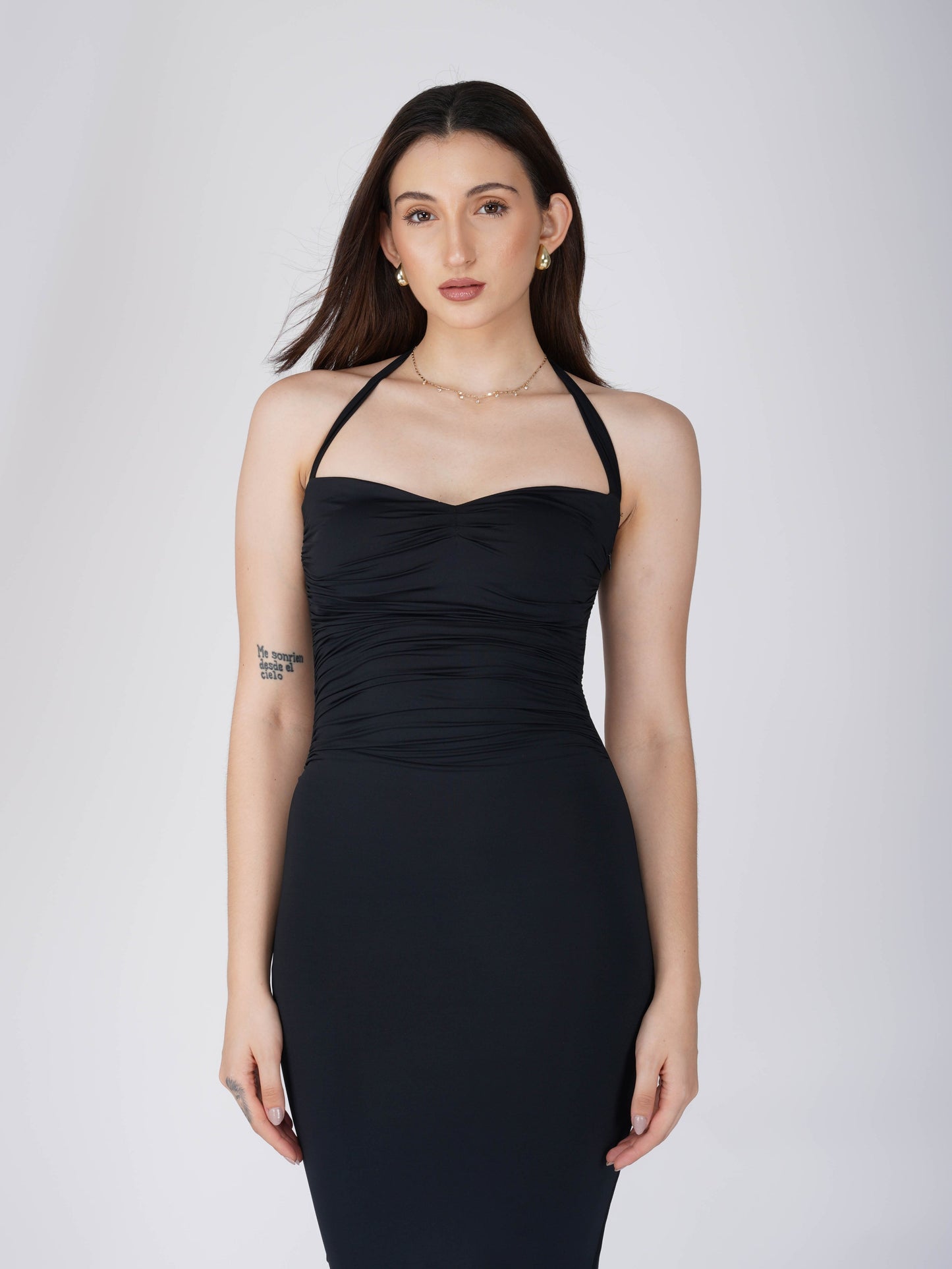 Black Sweetheart Neckline Dress - Ray Dress (Onyx)