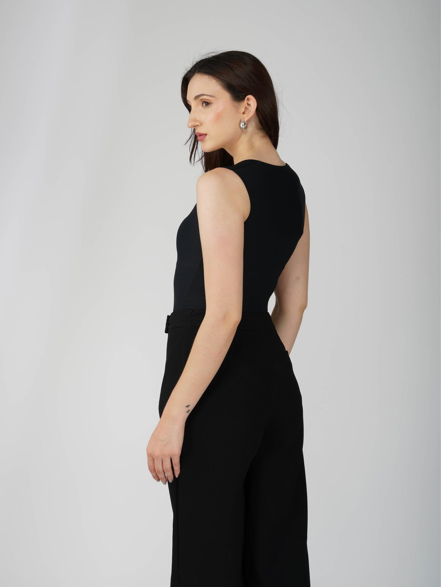 Black Square Neck Bodysuit - Echo Bodysuit (Onyx)