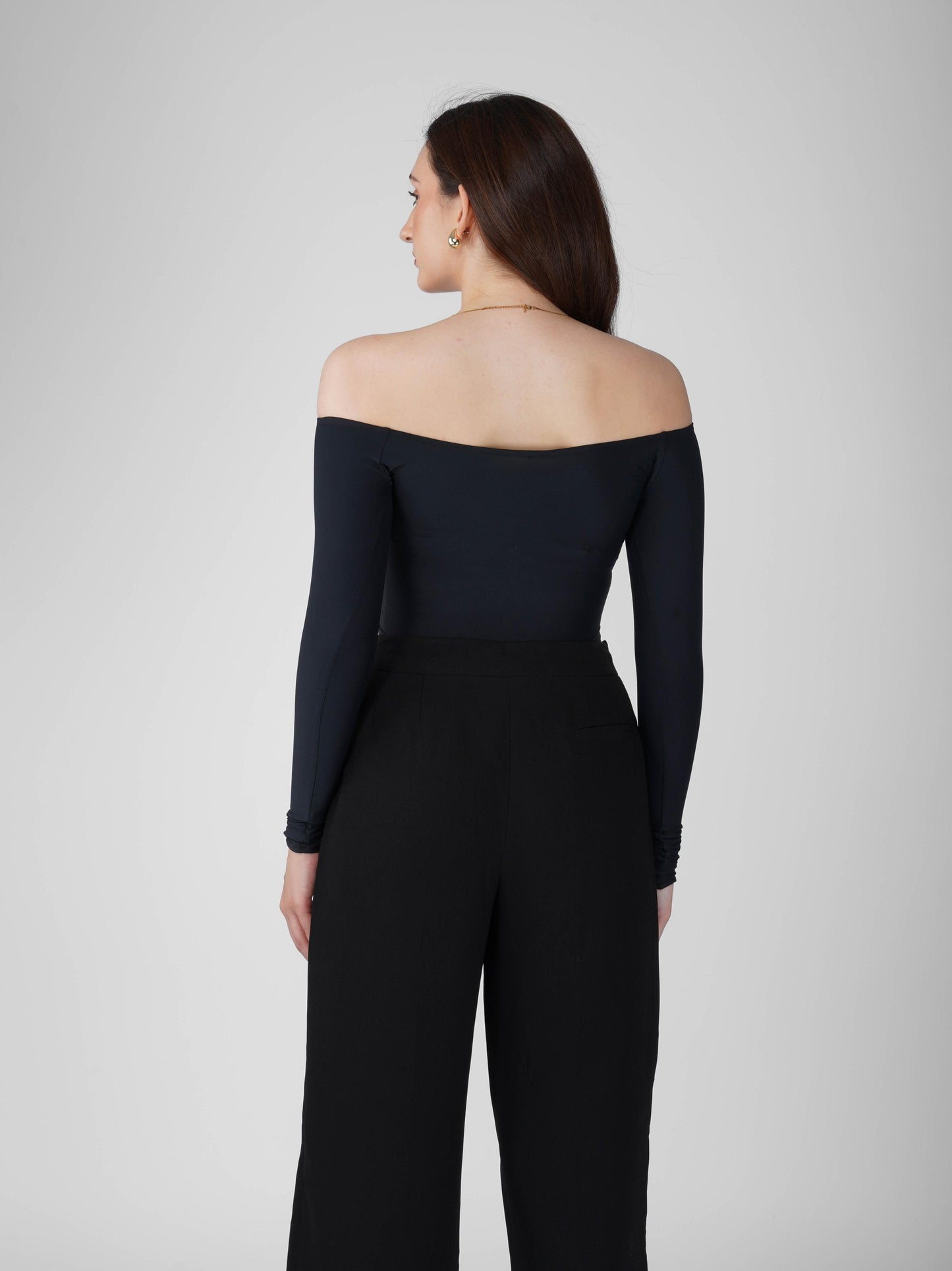 Black Off-Shoulder Bodysuit - Glaze Bodysuit (Onyx)