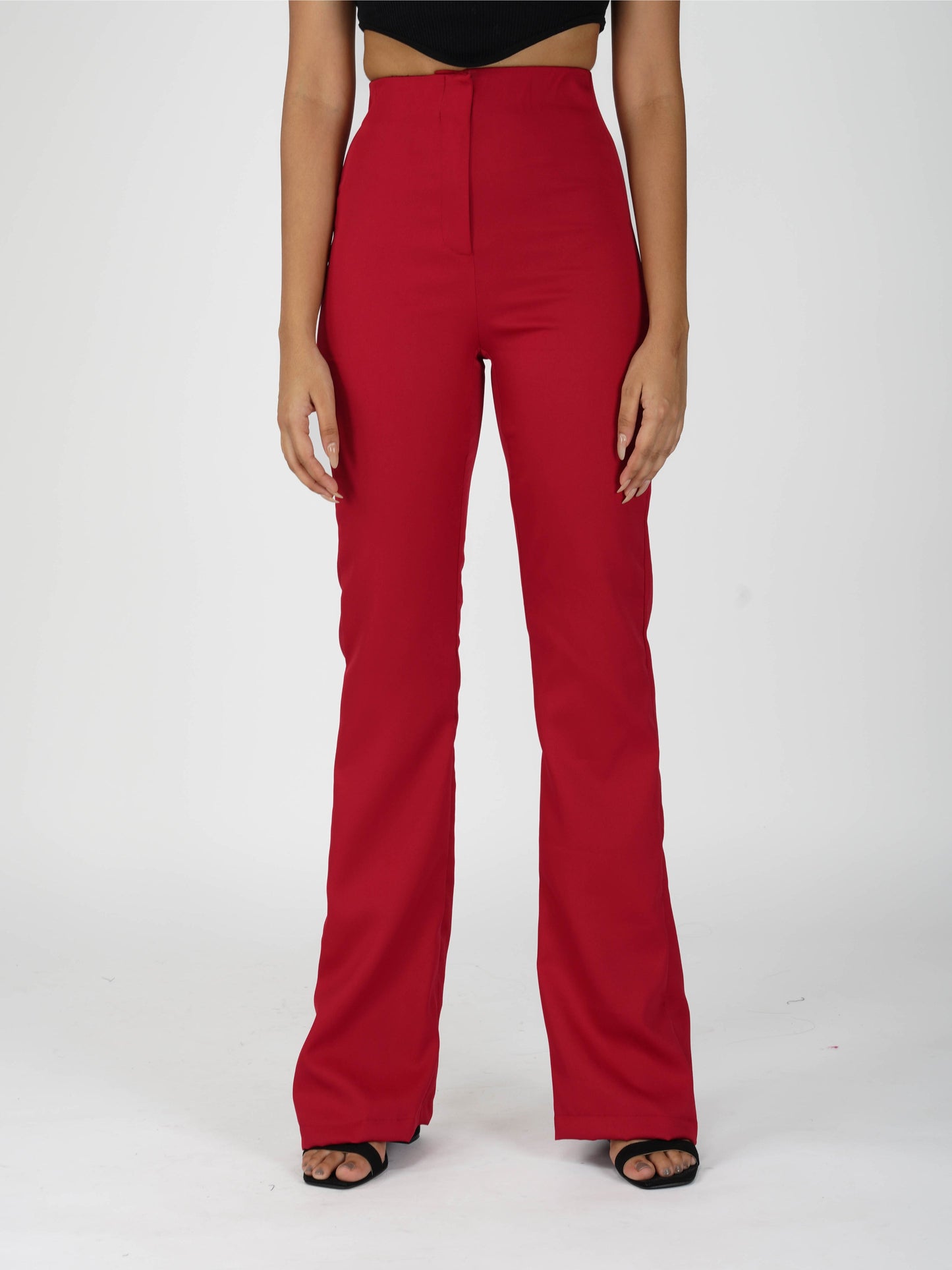 Red Flare Pants - Moss Pants (Cherry)