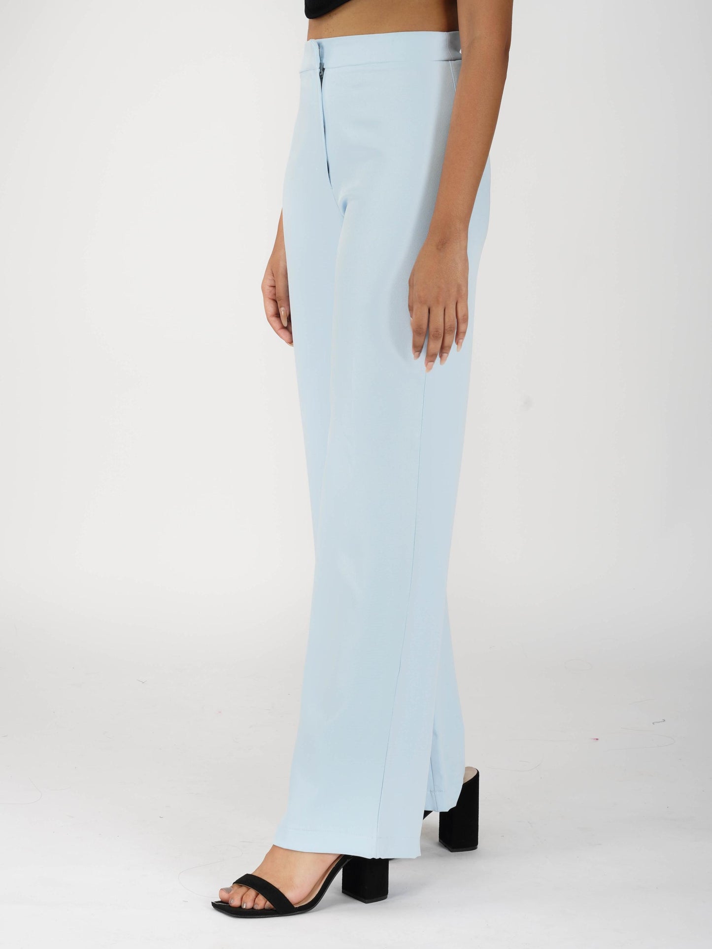 Blue Straight Fit Trousers - Dawn Pants (Sky)