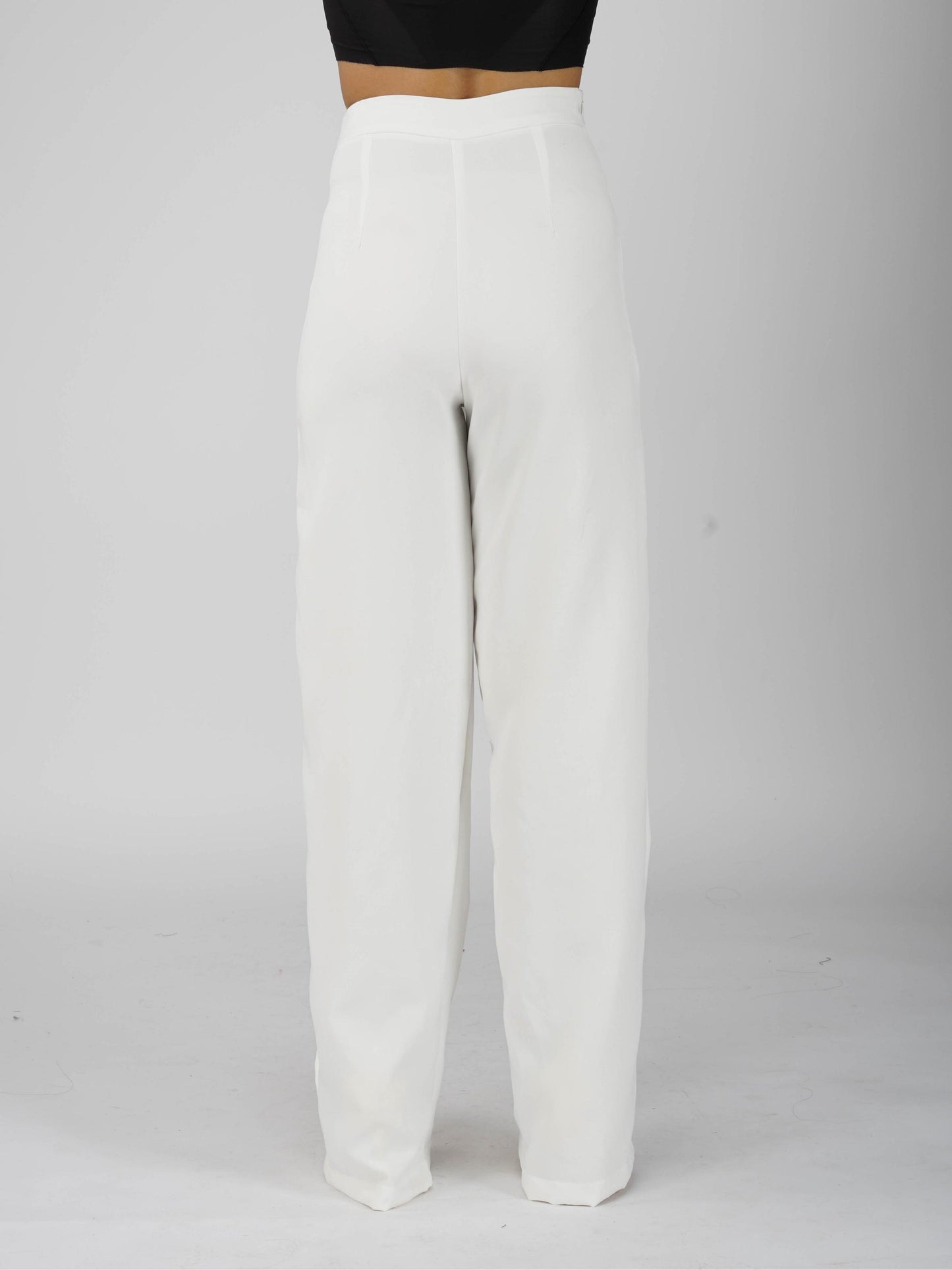 White Overlap Pants - Wave Pants (Dove)