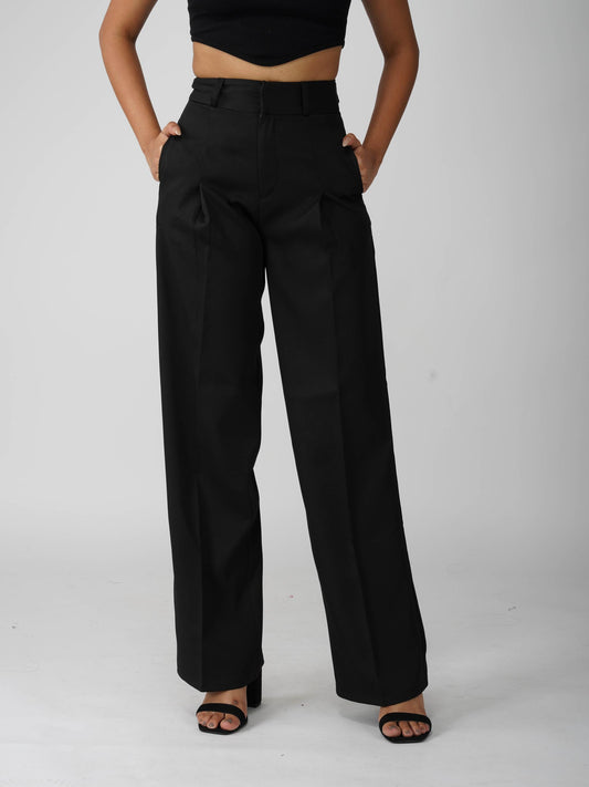 Black Pleated Pants - Mist Pants (Onyx)