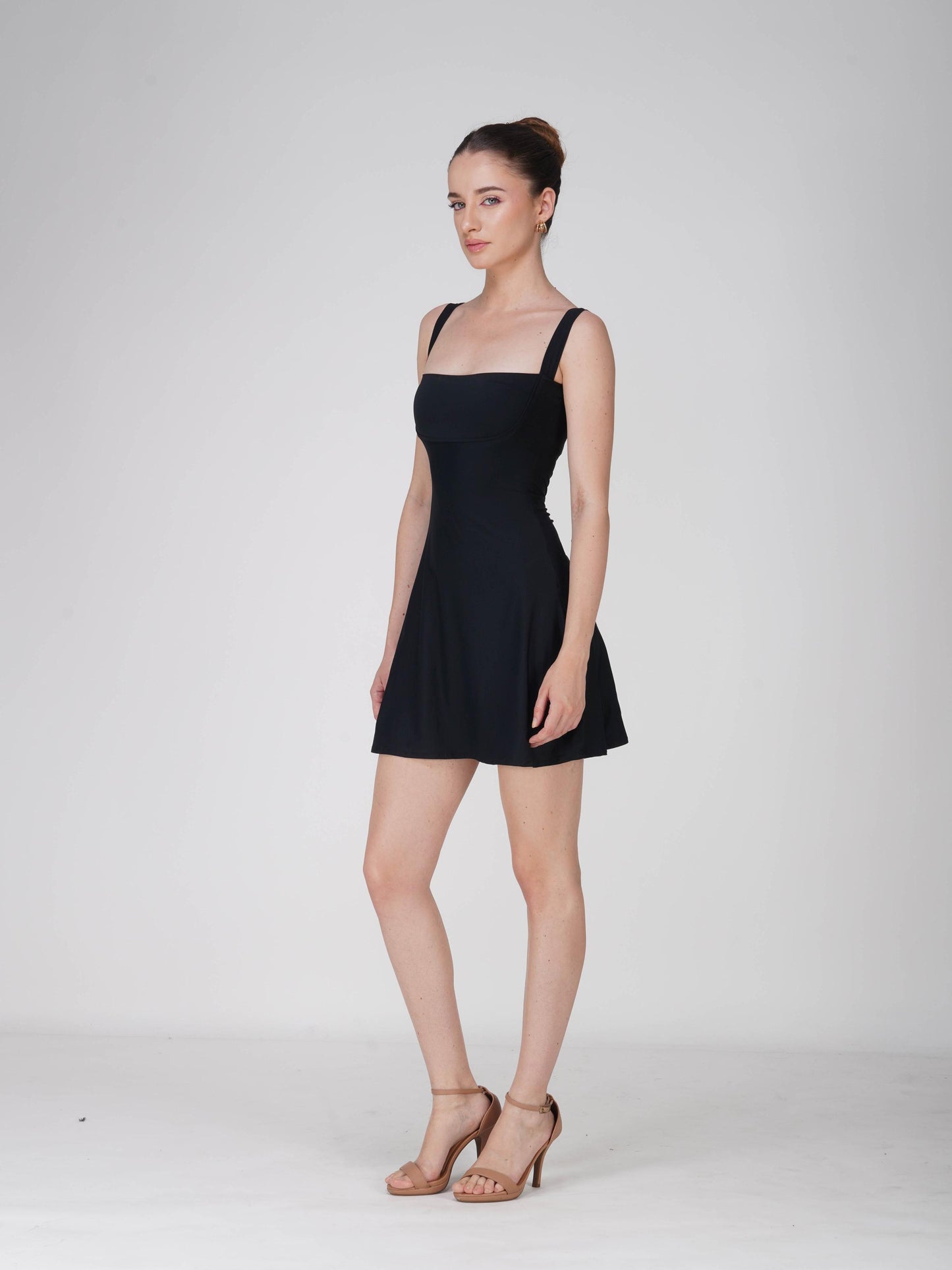 Black Square Neck Dress - Shade Dress (Onyx)