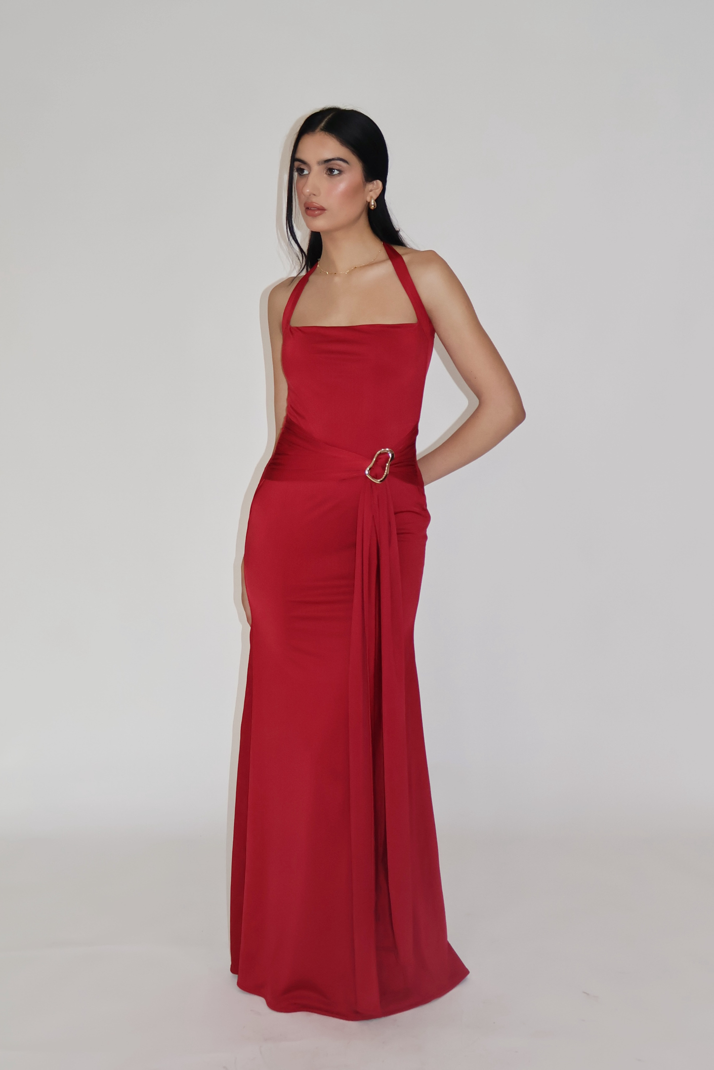 MIMOSA DRESS - (Cherry)