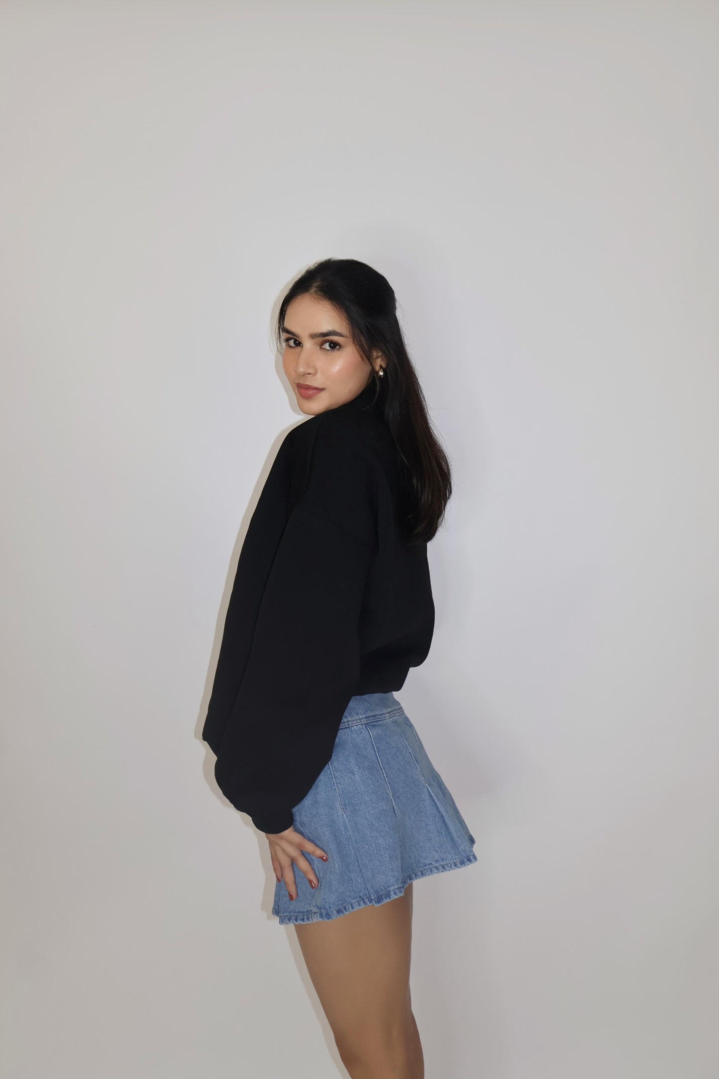 Black Crewneck Sweatshirt - Butter Soft Crewneck (Onyx)