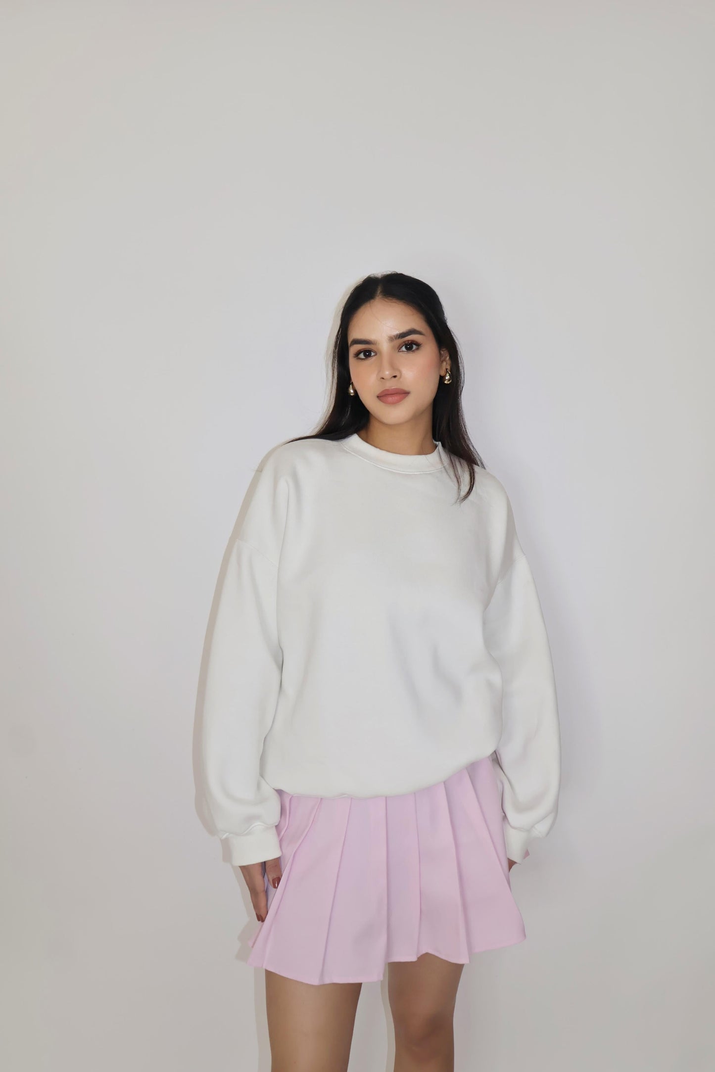 White Crewneck Sweatshirt - Butter Soft Crewneck (Dove)
