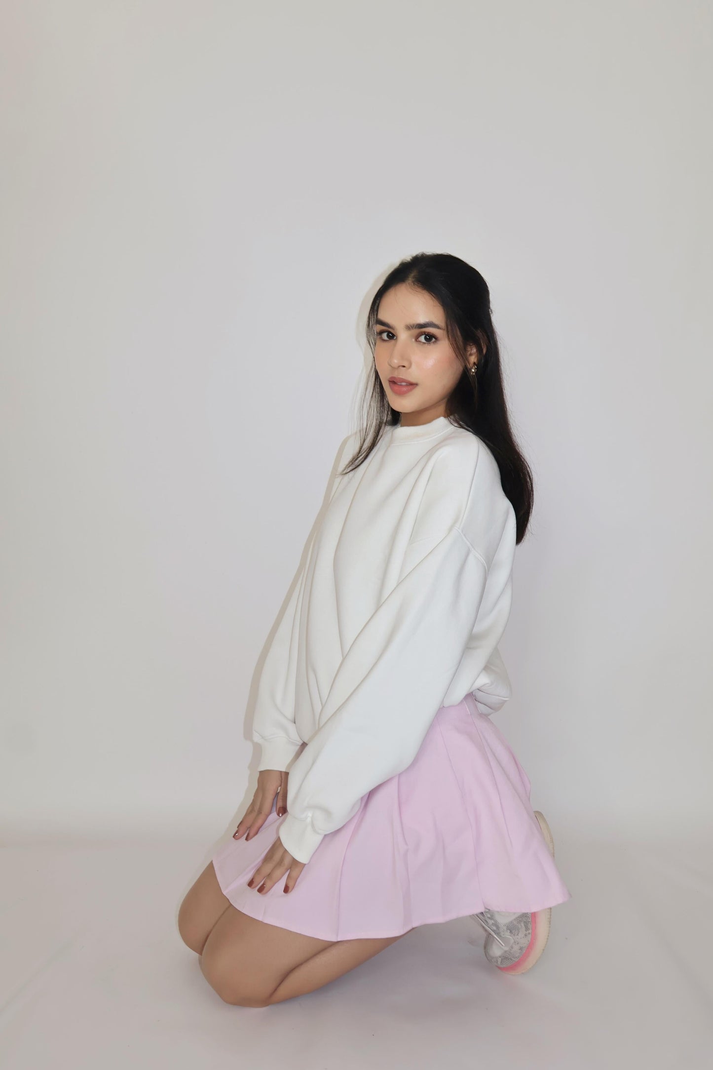 White Crewneck Sweatshirt - Butter Soft Crewneck (Dove)