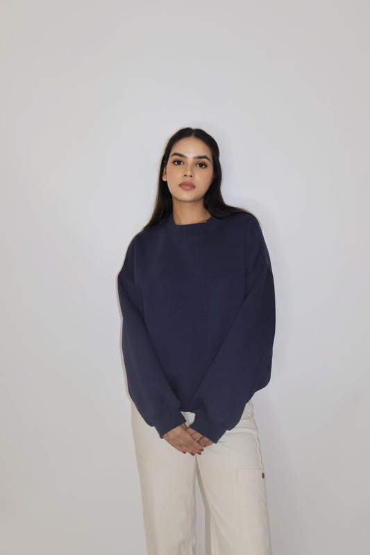 Blue Crewneck Sweatshirt - Butter Soft Crewneck (Navy)