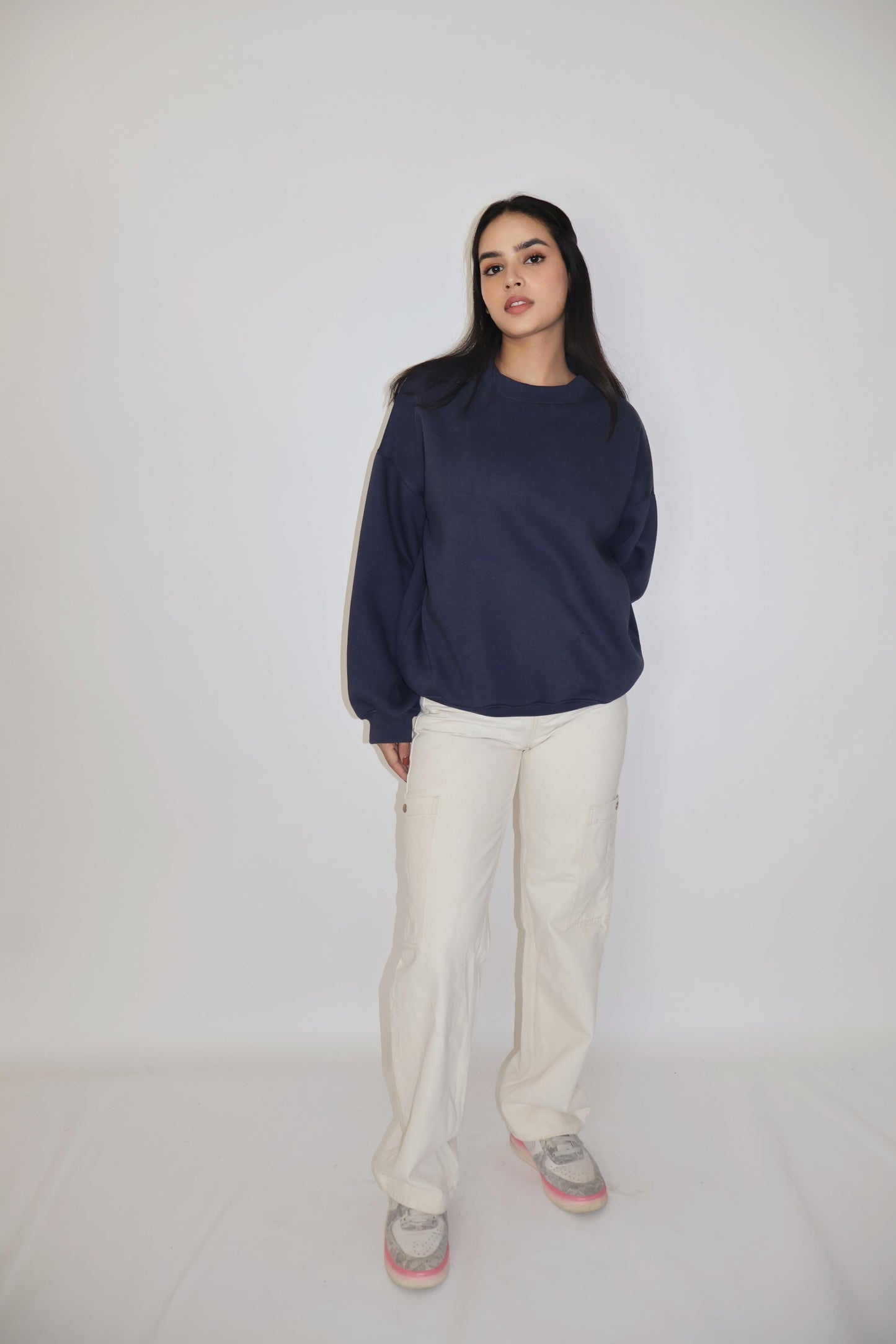 Blue Crewneck Sweatshirt - Butter Soft Crewneck (Navy)