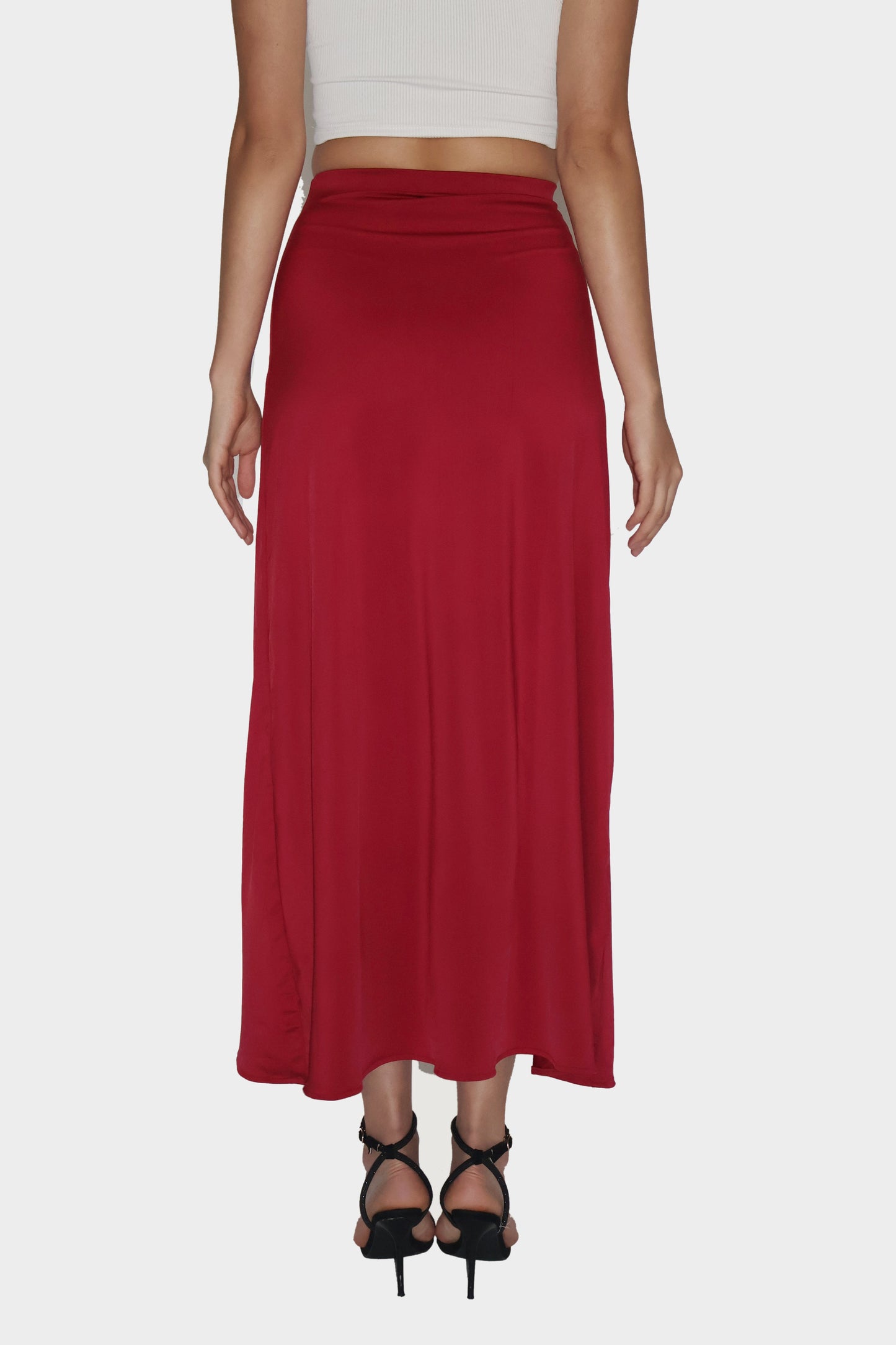 Red Maxi Skirt - Cedar Skirt (Cherry)