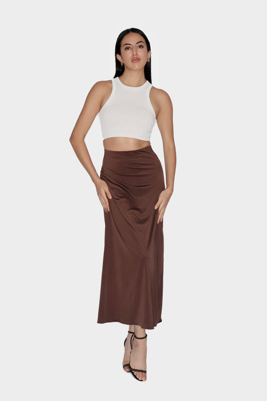 Brown Maxi Skirt - Cedar Skirt (Coco)