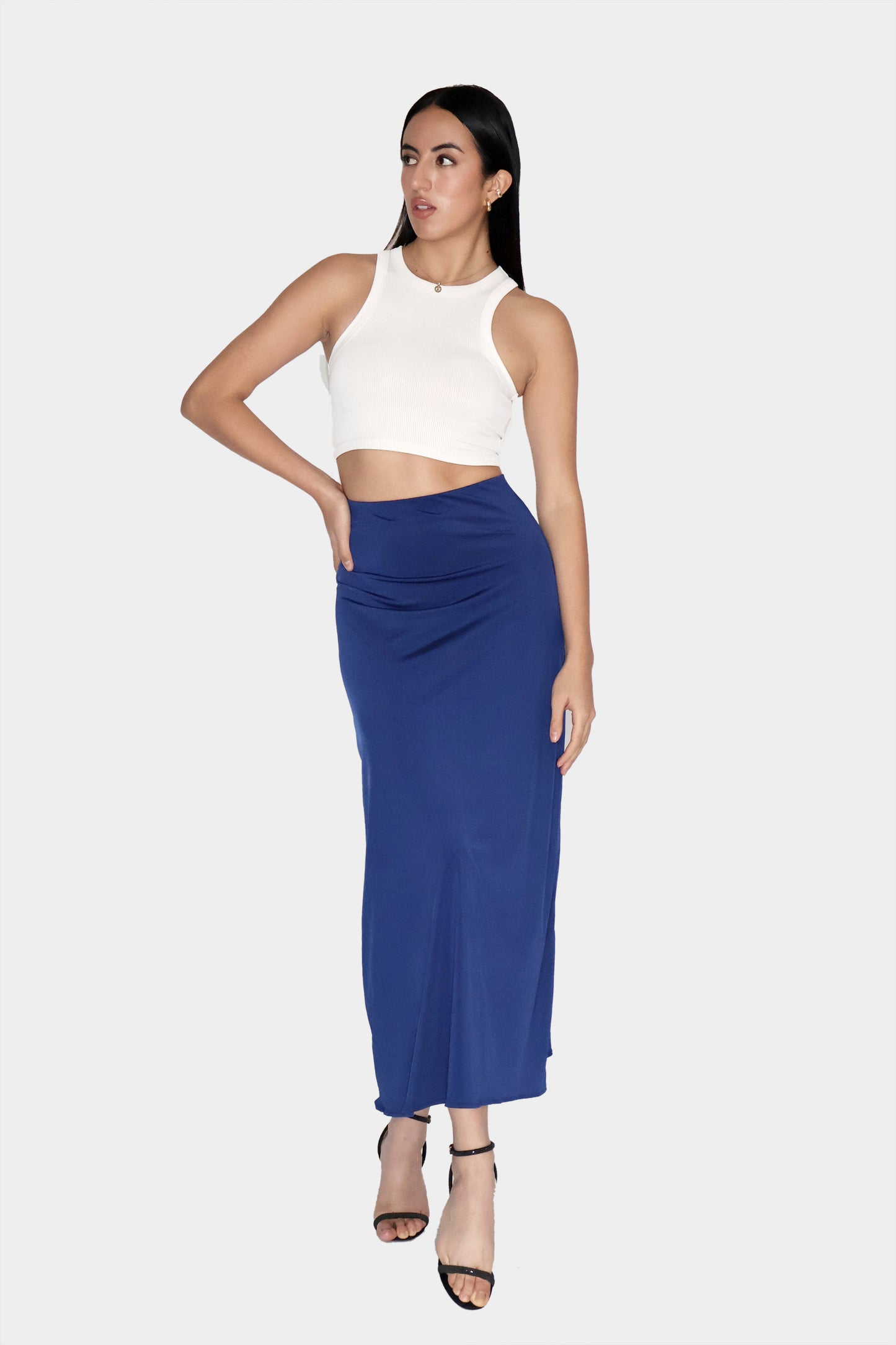 Blue Maxi Skirt - Cedar Skirt (Navy)