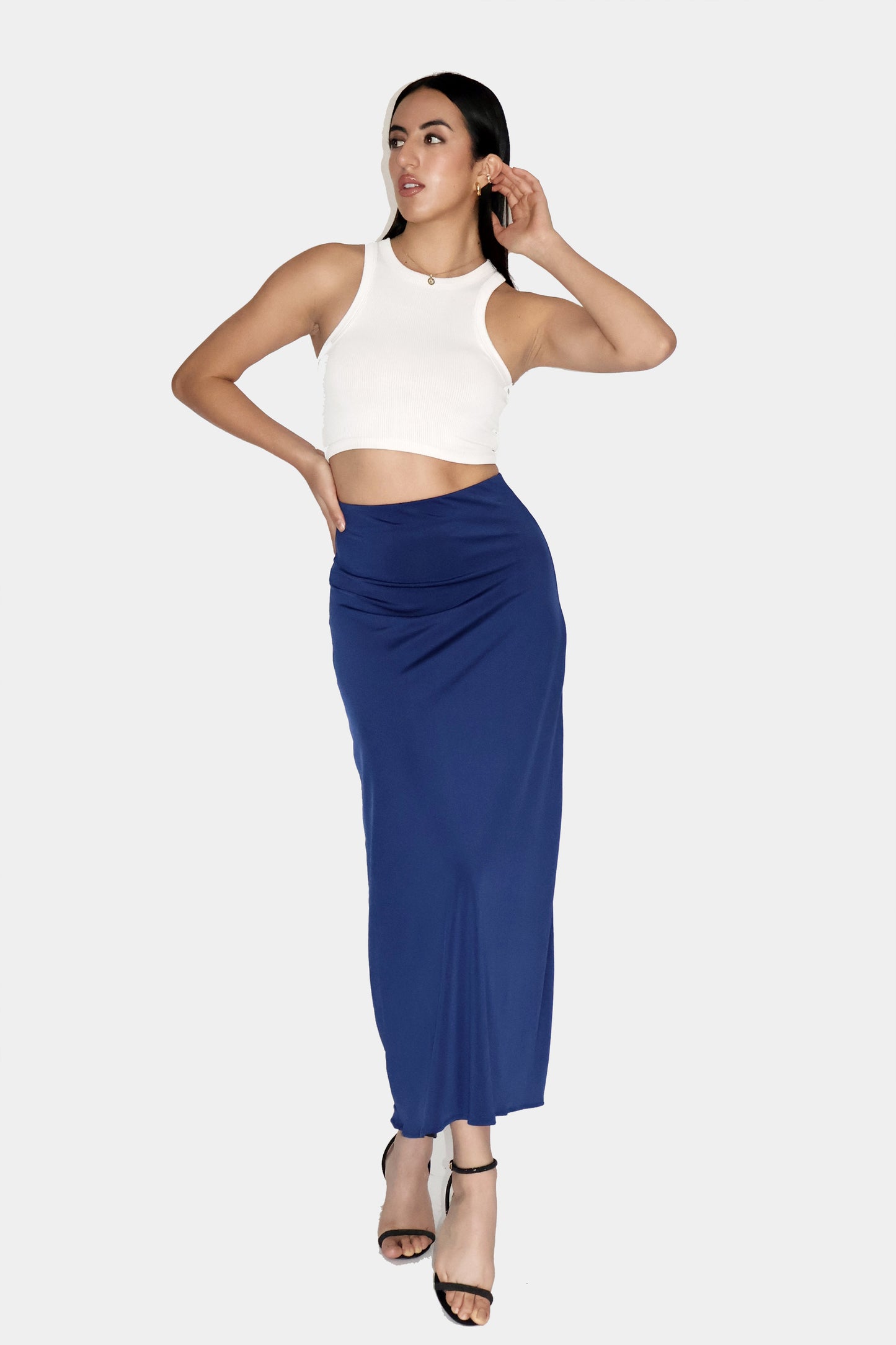 Blue Maxi Skirt - Cedar Skirt (Navy)