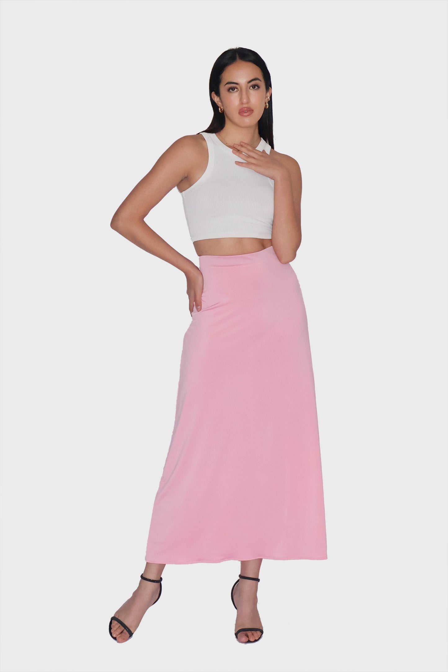 Pink Maxi Skirt - Cedar Skirt (Flamingo)